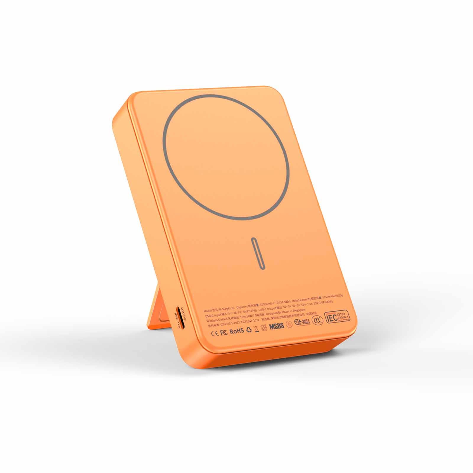 MAZER Ccc Certified Magnetic 15w 10000mah/pd30w With Istand Power Bank-sunset Gold M-MAGAIR20-SG