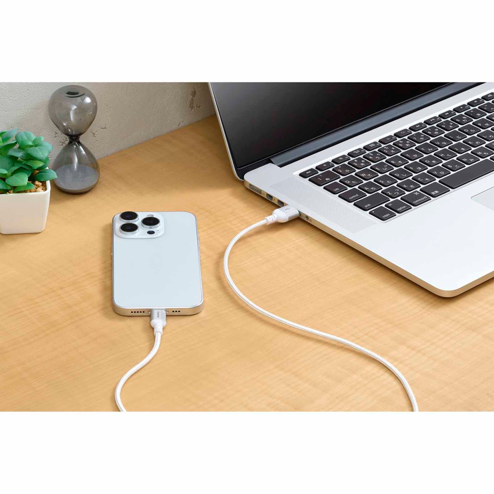 ELECOM Usb C- Usb A 2m MPA-ACASAN20WH-image 2
