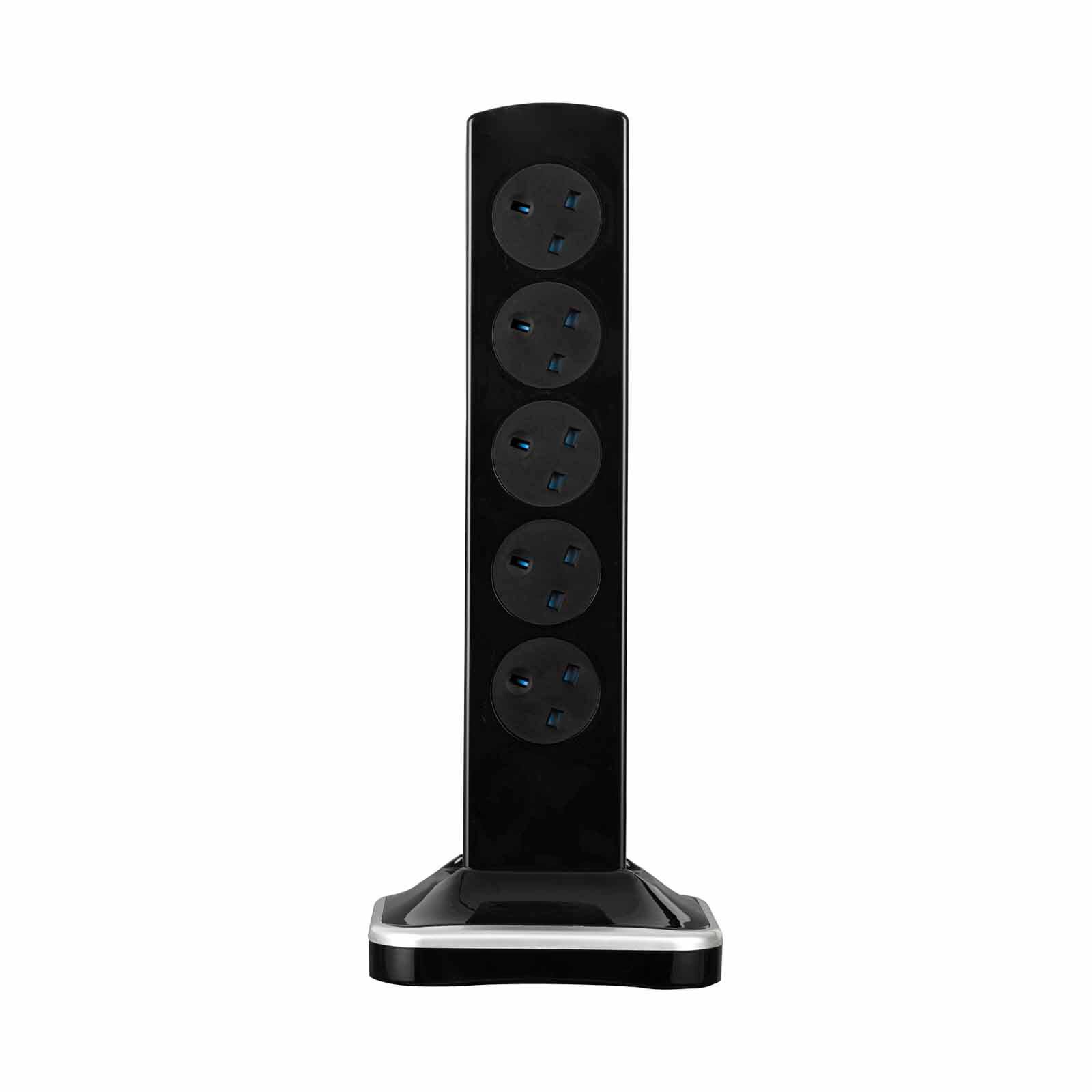 MASTERPLUG 10 Socket Surge Tower W 20w Usb A + C 3m Bk SRGTOWSUAC20103PB-image 7