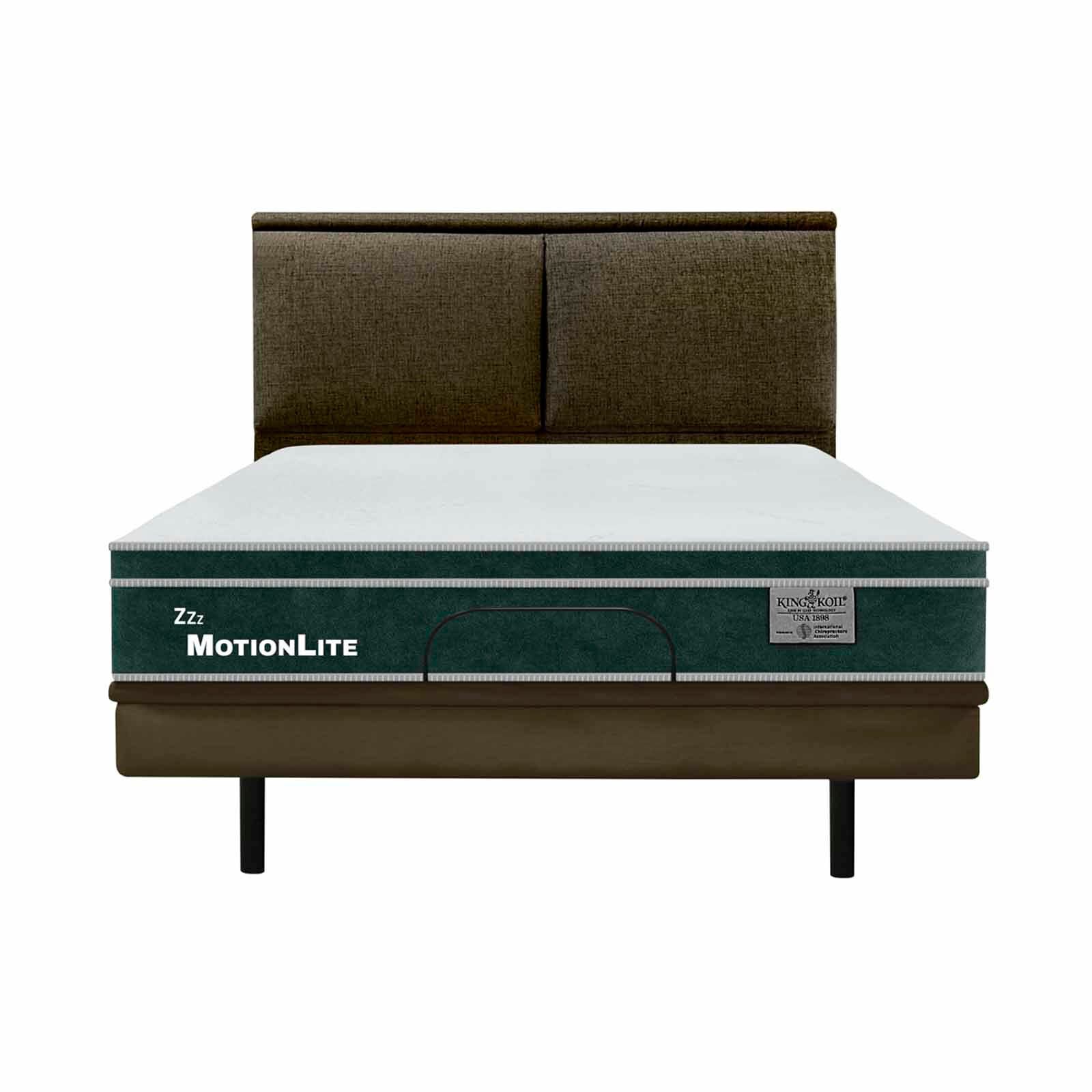 KINGKOIL Motionlite W/motionrest Split King Size Mattress W/ab118 Frame And Headboard (36" X 2 Pcs) MOTIONLITE-image 1