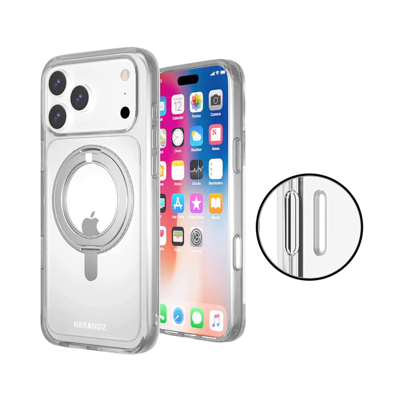 N.BRANDZ Mag360 Touch 360 Rotation Protective Case For Iphone 17 Pro Max-clear N-MAG360-IP17PM-CL-image 4