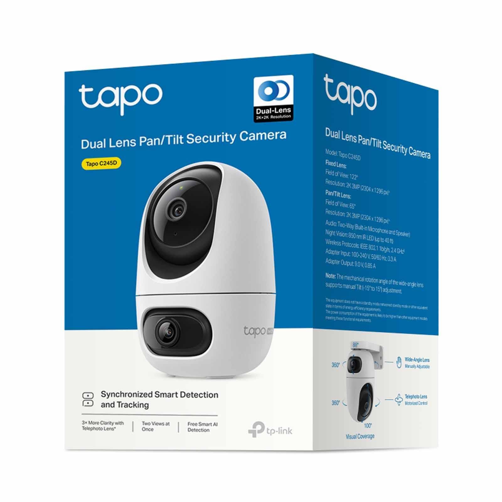 TP LINK Dual Lens Pan/tilt Security Camera TAPO C245D-image 5