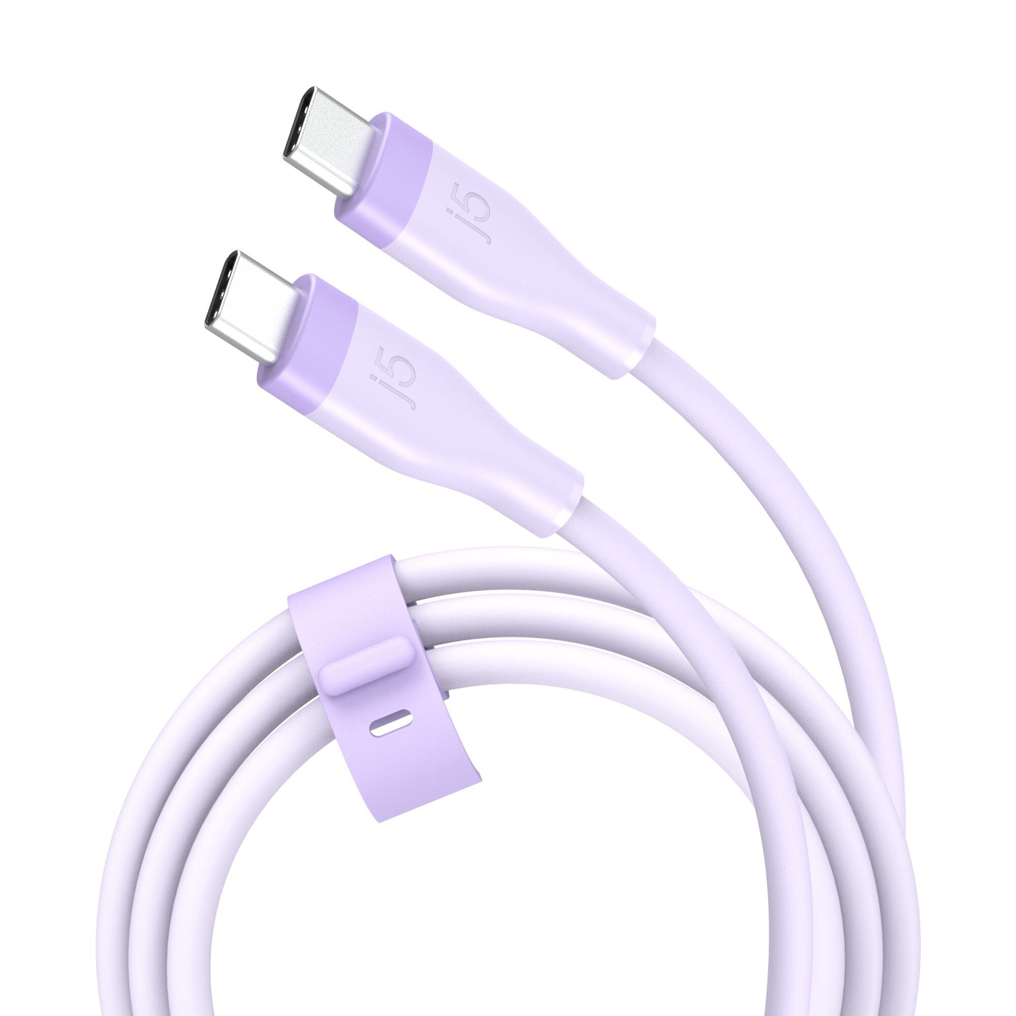 J5CREATE Usb-c 60w Liquid Silicone Fast Charging Cable (lilac Purple) JUCX17P