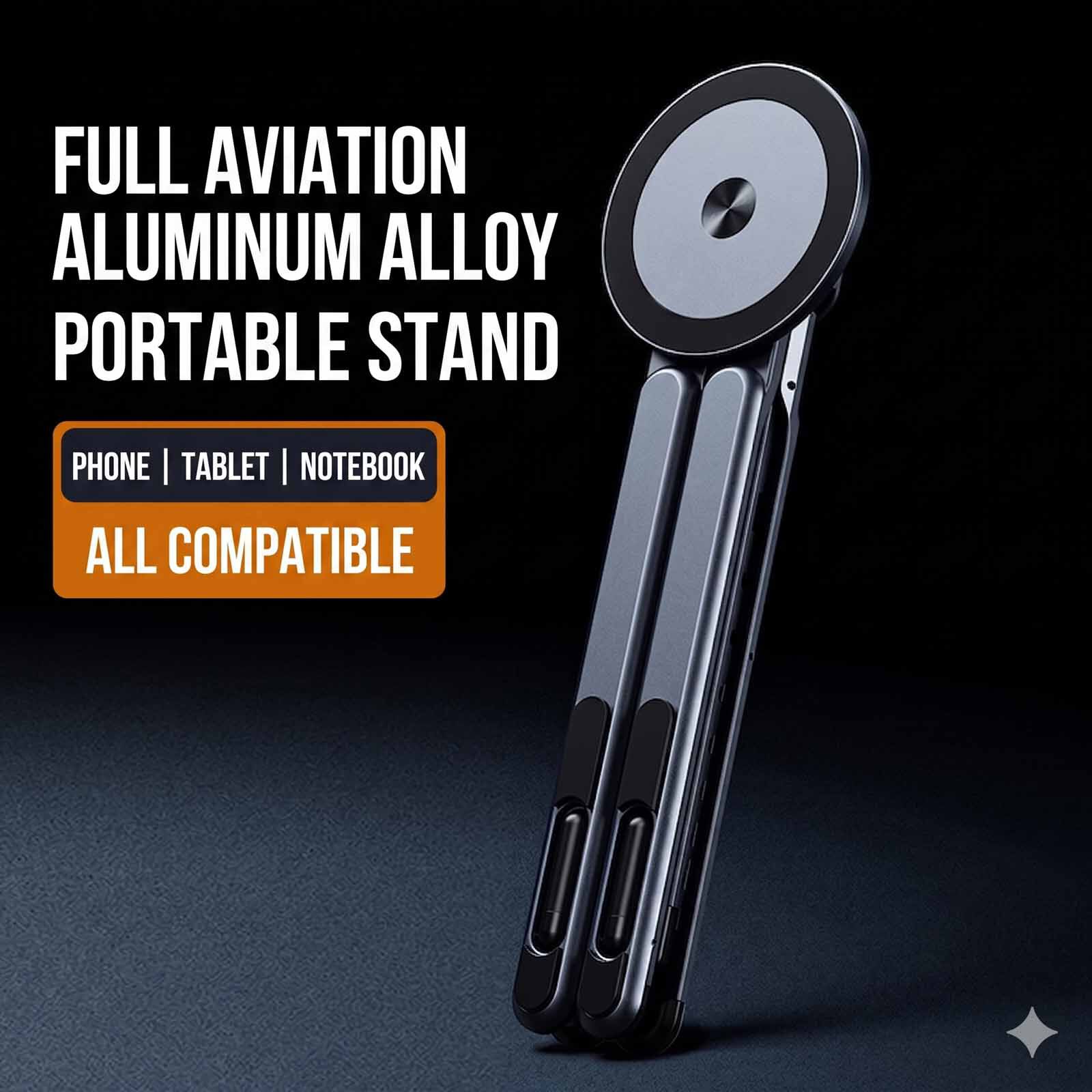 N.BRANDZ Nbrandz/n-magnetic Adjustable Foldable Aluminium Phone And Laptop Stand N-STAND005-image 5