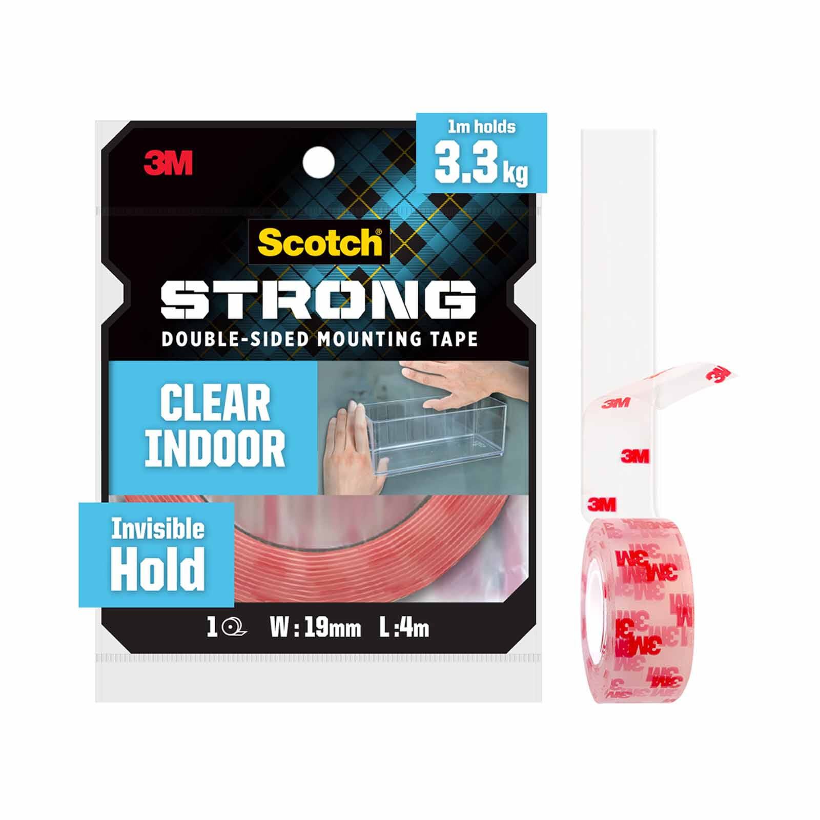 3M SCOTCH Scotch Clear Double-sided Mounting Tape 410-m19, 19mmx4m 410-M19