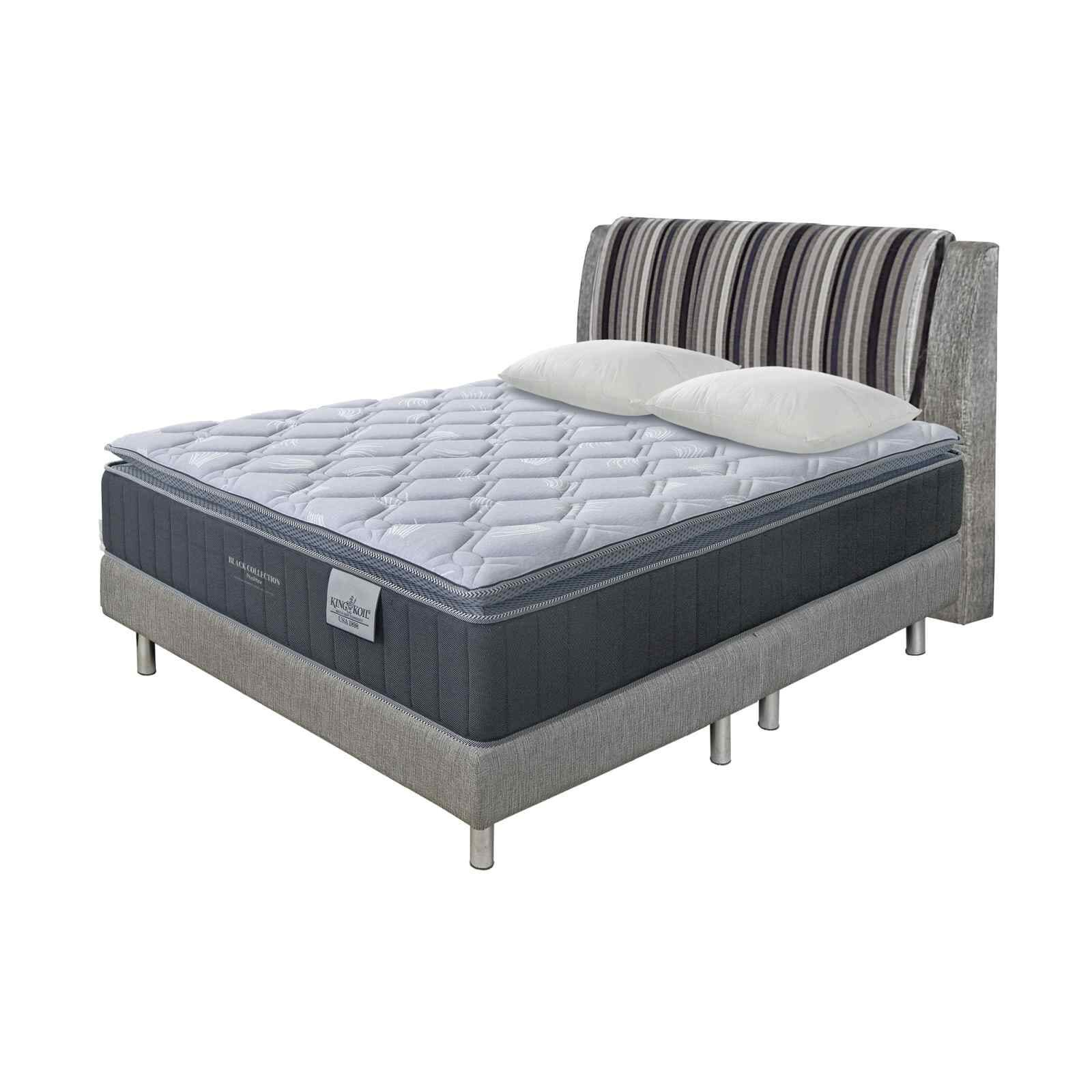 KINGKOIL Mattress W/bedframe And Headboard BLACK COLLECTION PLUSHTEX-image null