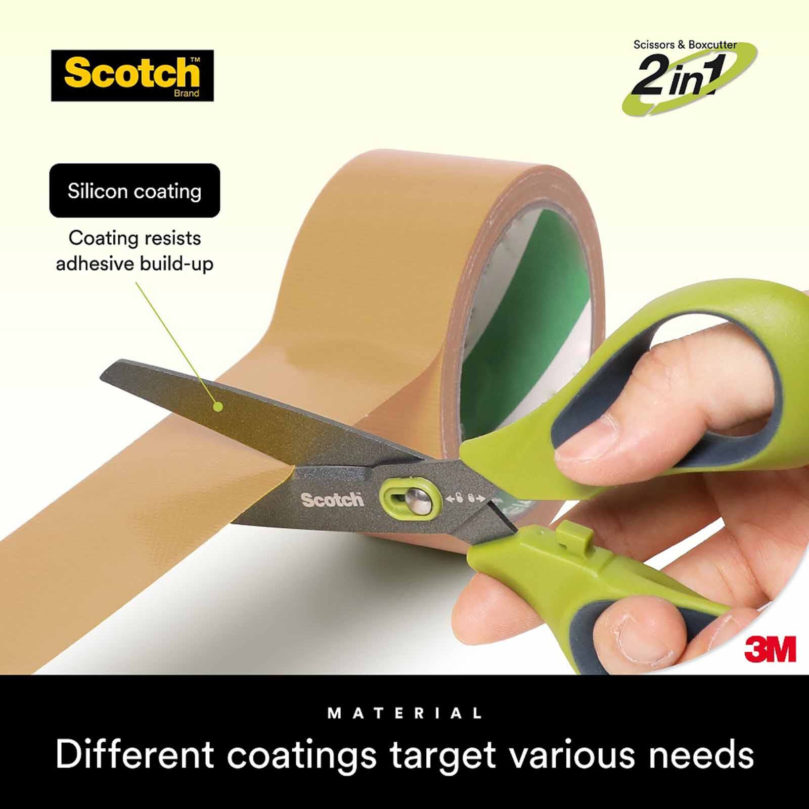 3M SCOTCH Scotch Non-stick Unboxing Scissors 7inch, 1487ns 1487NS-image 4