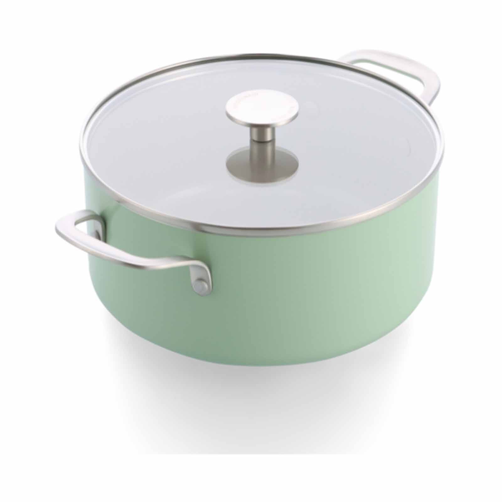 KITCHENAID Aluminium 9g 24cm Covered Casserole - Pistachio KAAM069435