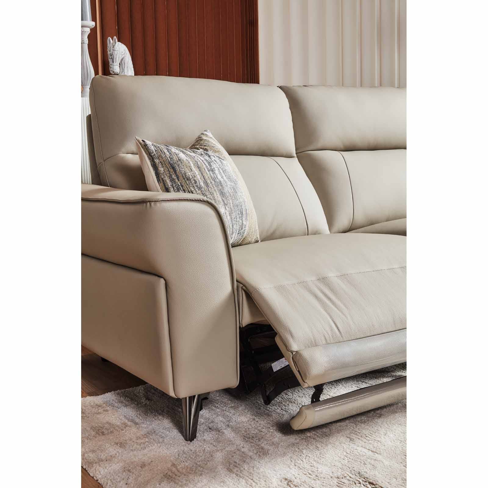 GERBRSI L Shaped Recliner (hl) Right Cat A Grey Half Leather Sofa FAYE-image 12