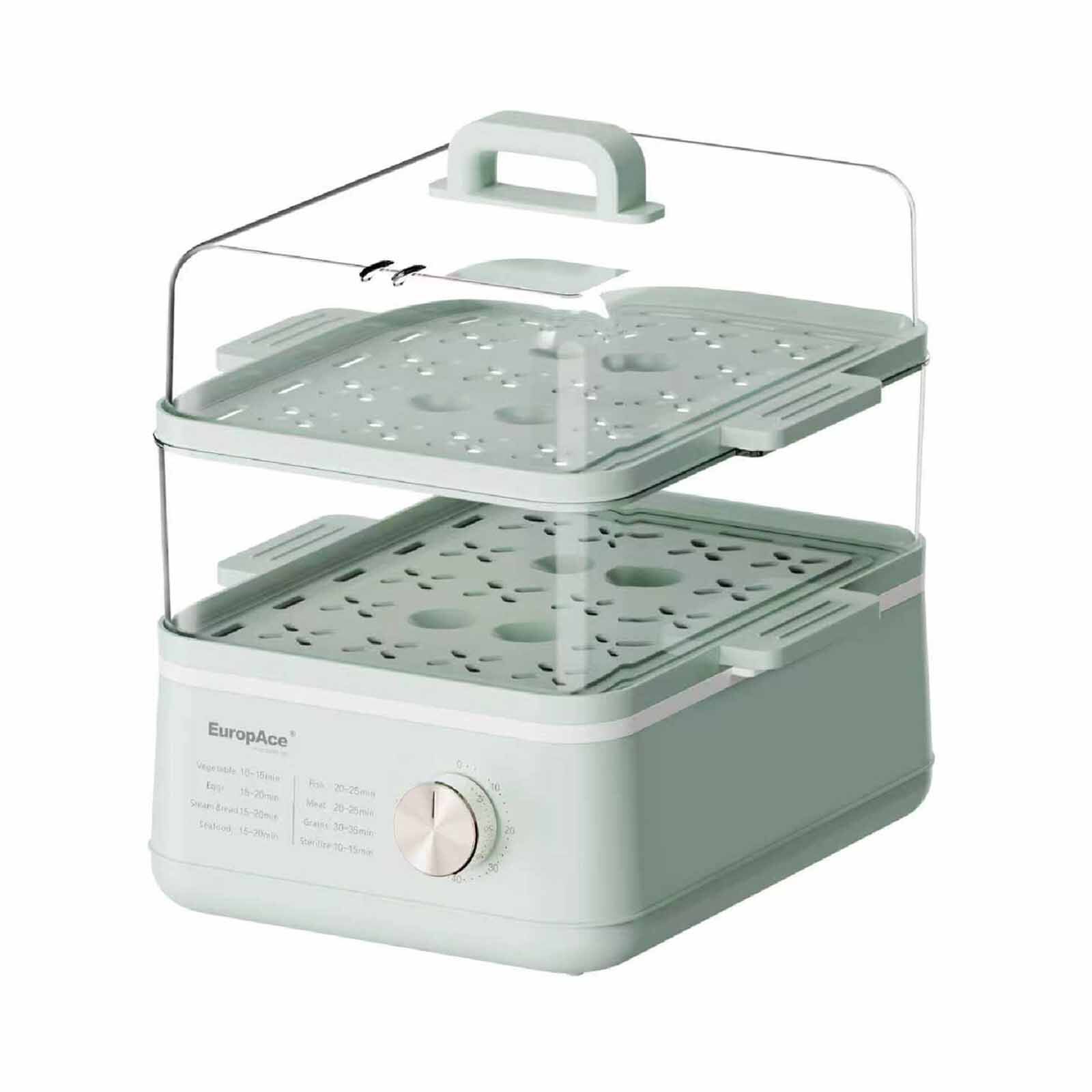 EUROPACE Two-tier Food Steamer (12l) - Green EFS3122BGN-image 2