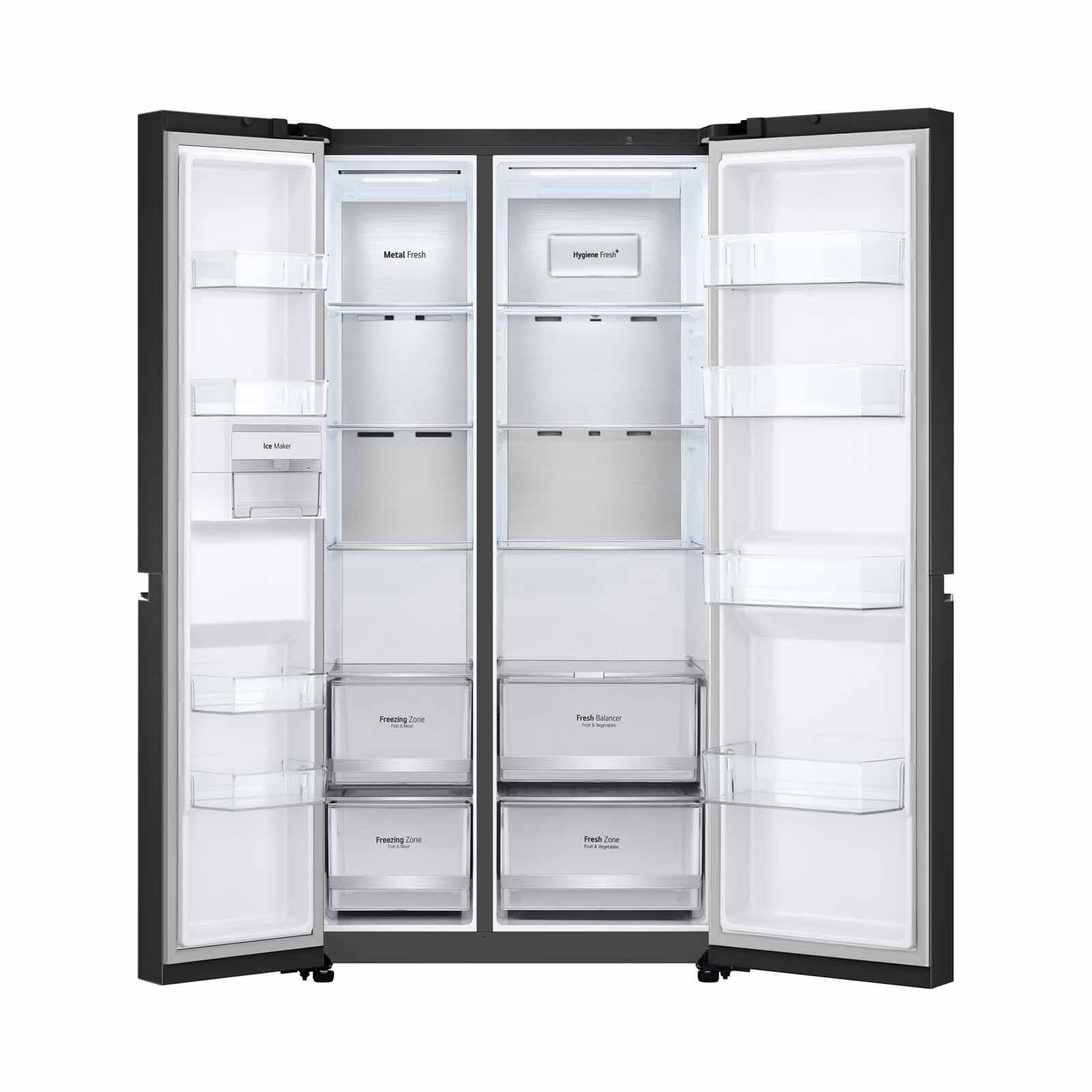 LG Side By Side Fridge (647l) - Essence Matte Black GS-B6473EP-image 4