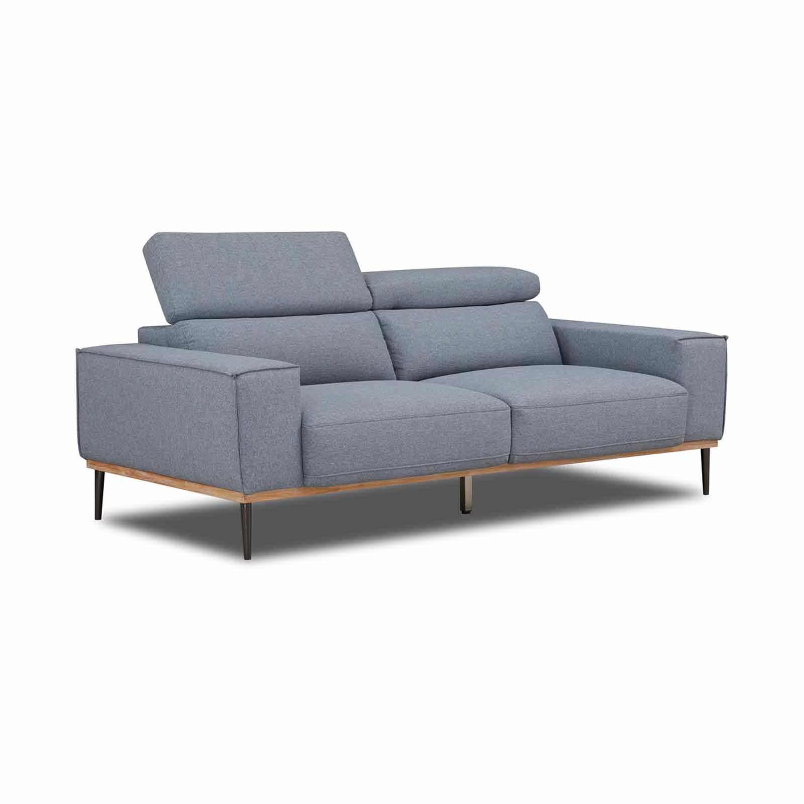 MUZE 3 Seater (fab) Cat C Grey Fabric Sofa NEW CLEO-image 3