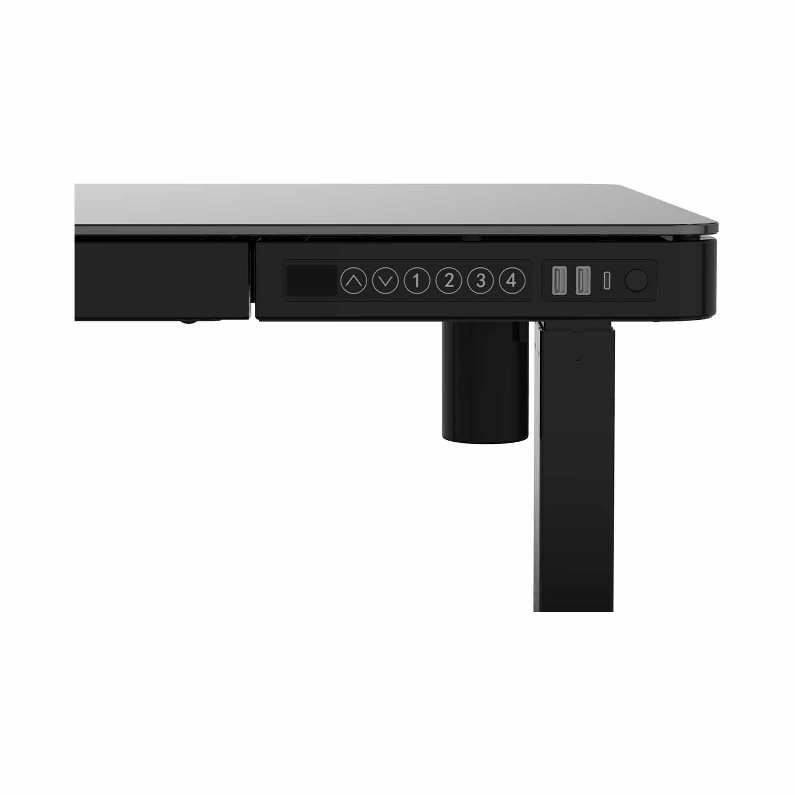 Height Adjustable Desk Glass (black) ARCHITECT-image 3
