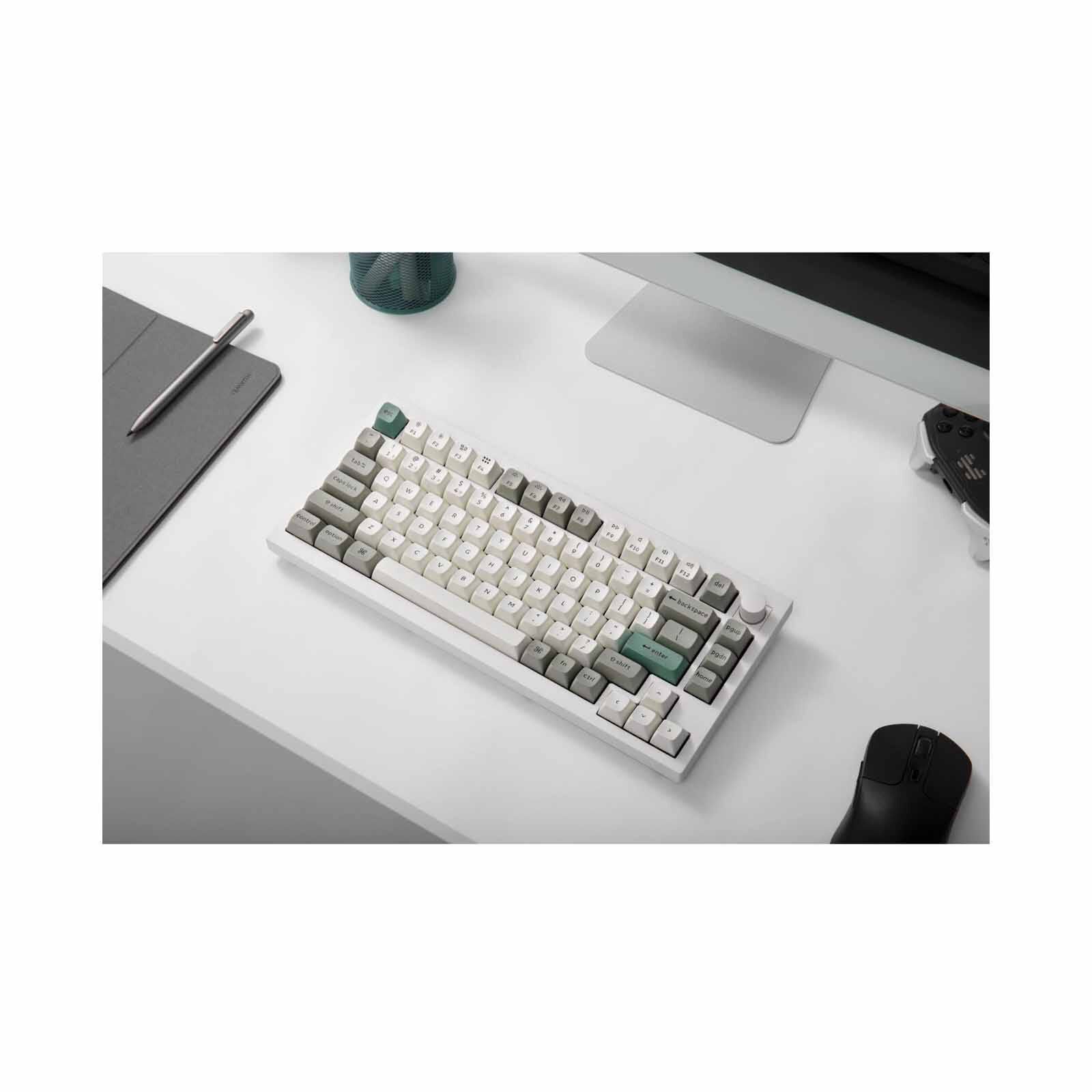 KEYCHRON Keychron Q1 Max 75% 81key, Shell White, Knob, Red Switch, Rgb Hot-swap Gateron Jupiter Switch KYCN-Q1M-P1-image 5