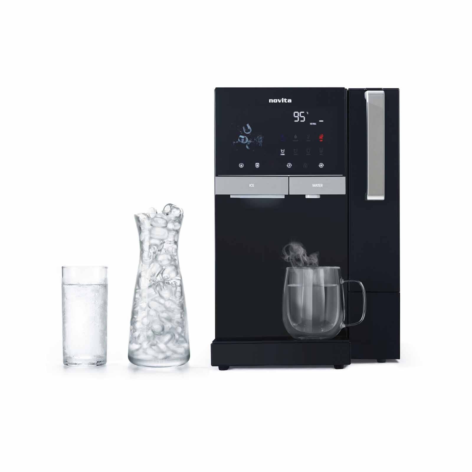 NOVITA Instant Hot/cold Dispenser With Ice Maker - Cool Black Hydropure P9 HYDROPURE - BLACK-image 1