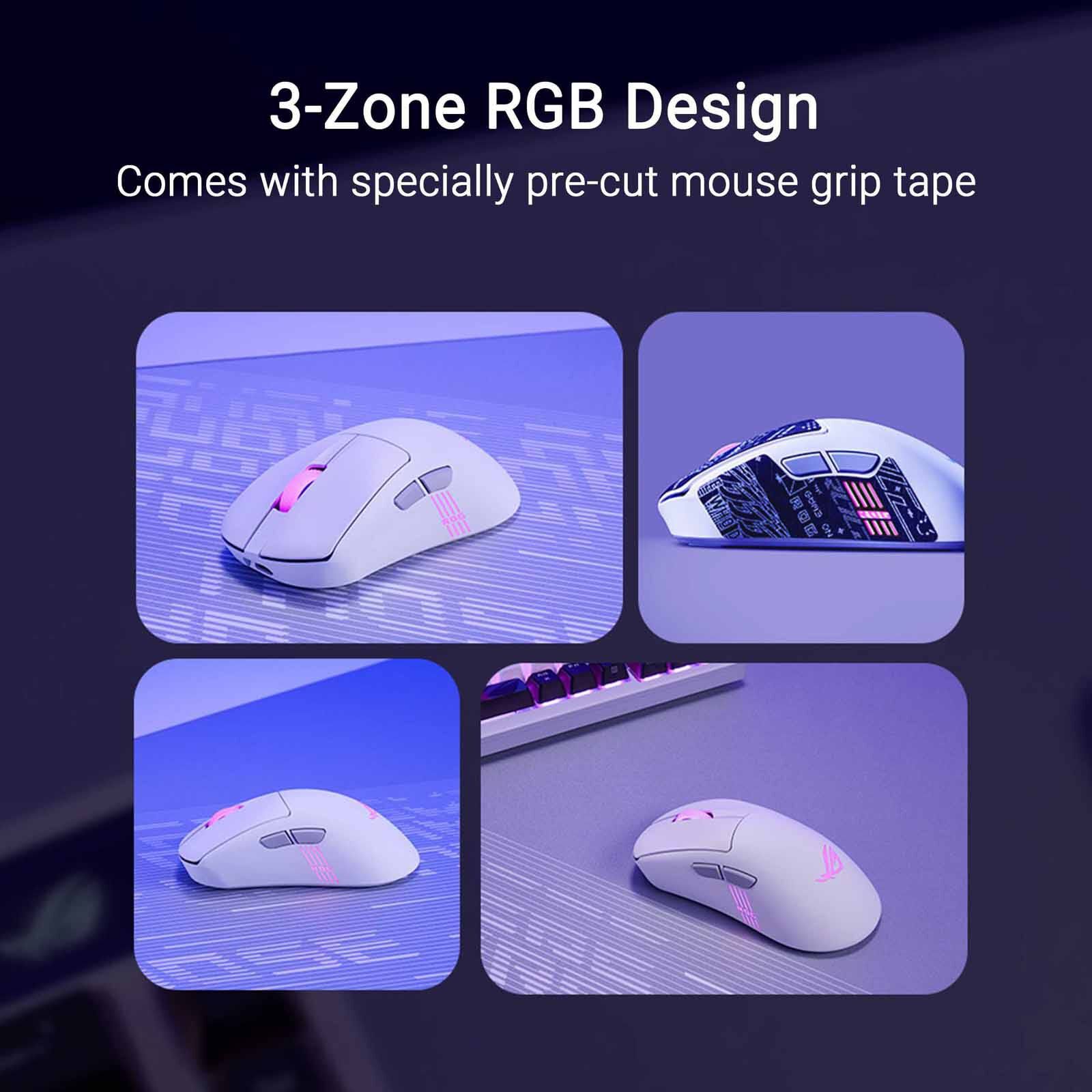 ASUS Rog Keris Ii Origin Wireless Gaming Mouse White P722 - ROG KERIS II ORIGIN WHT-image 4