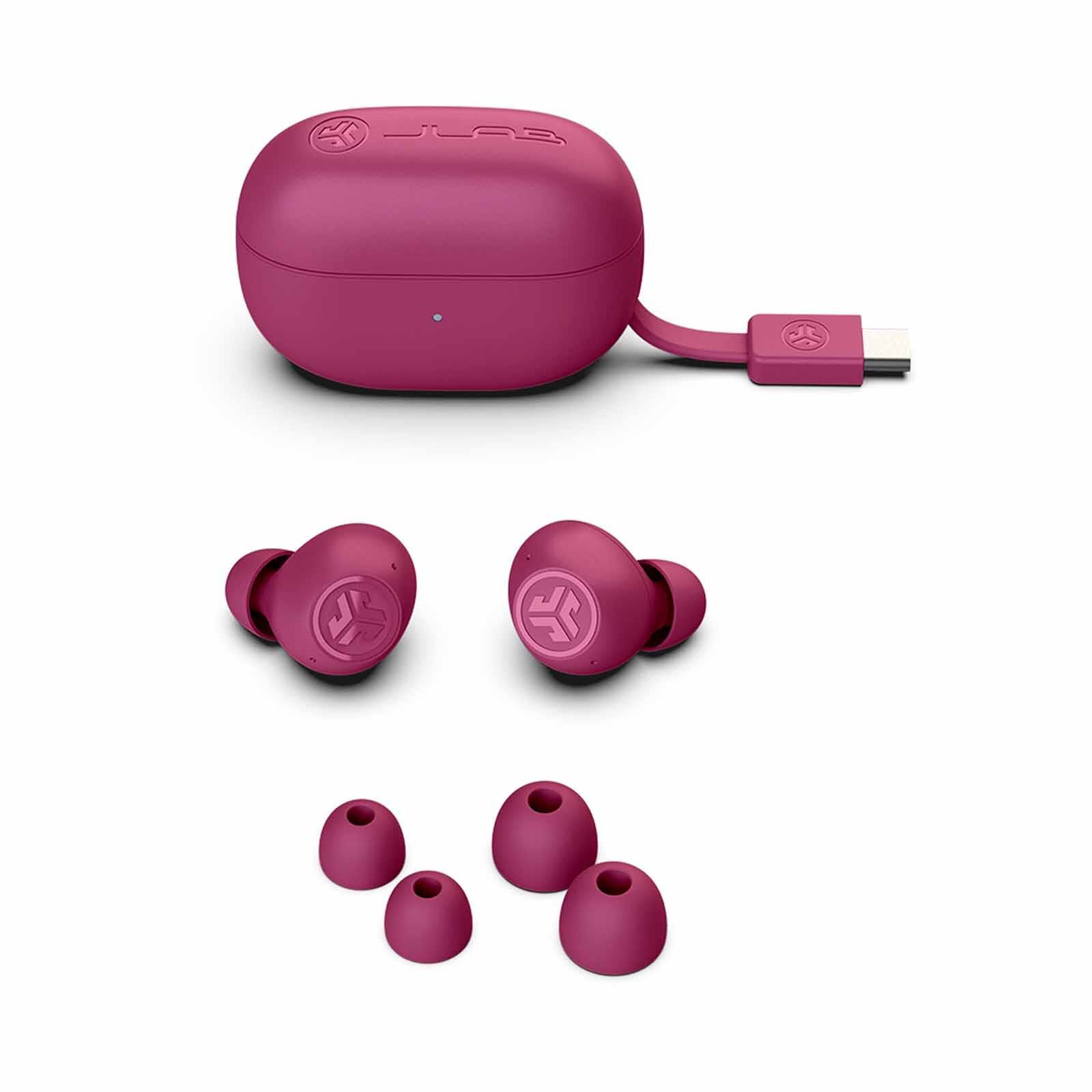 JLAB Go Pop Anc True Wireless Earbuds - Fuchsia EBGOANCRFUC124-image 3