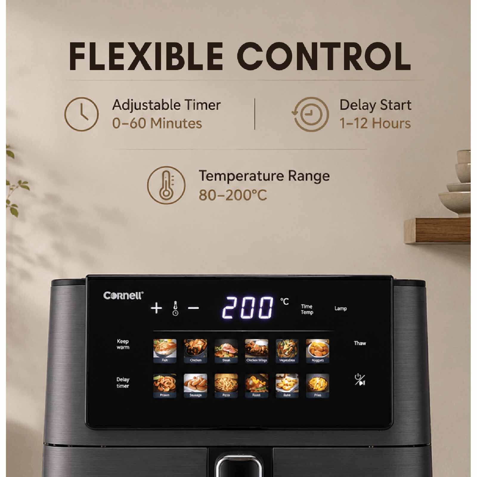 CORNELL Air Fryer (7.0l) CAFS77L-image 8