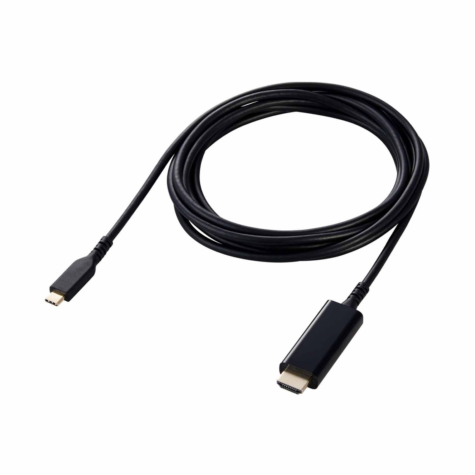 ELECOM Usb C To Hdmi 3m - Black MPA-CHDMIS30BK2-image 1
