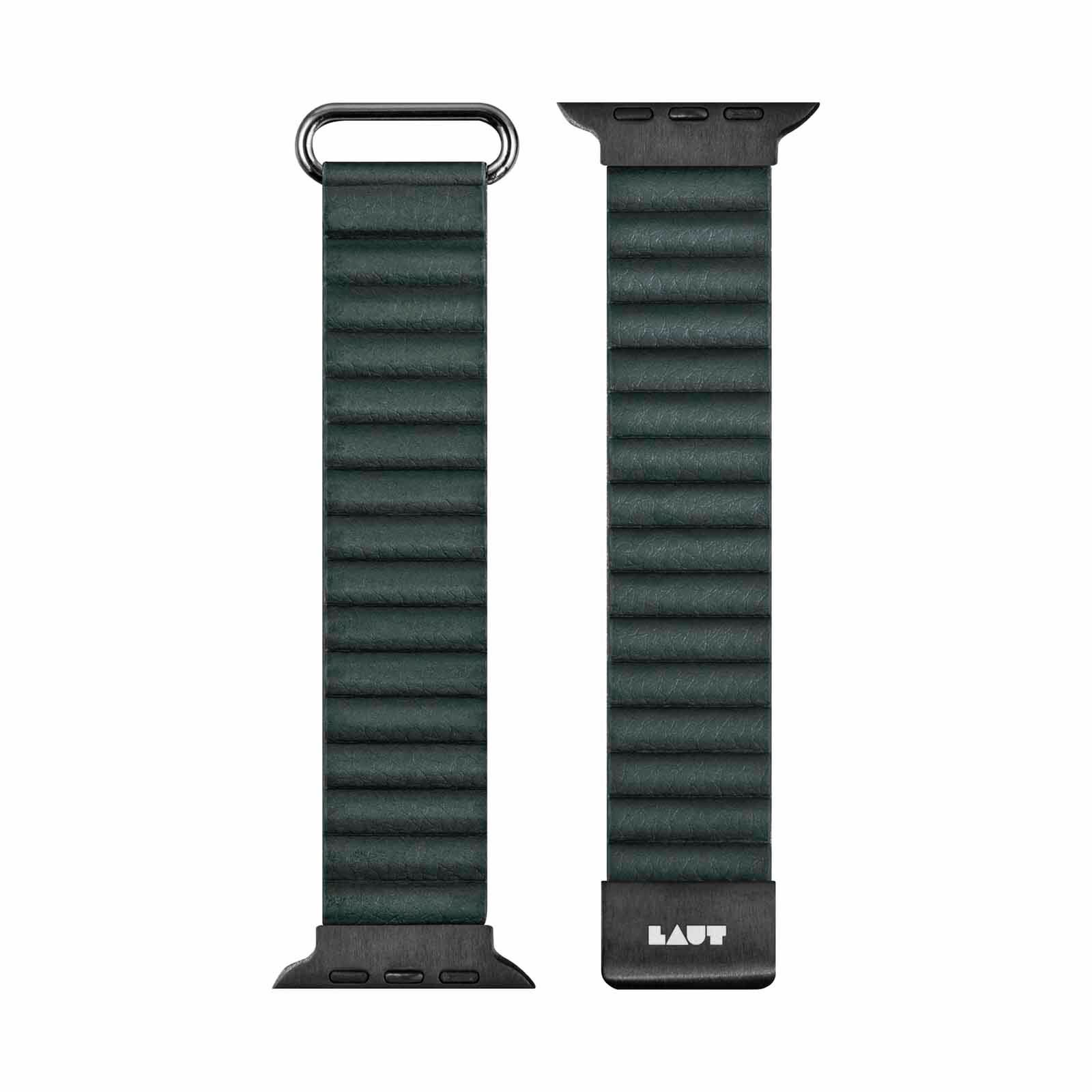 LAUT Novi Lux Apple Watch Strap (42/44/45/49mm) - Pine Green (bands Only) L_AWL_NL_GN