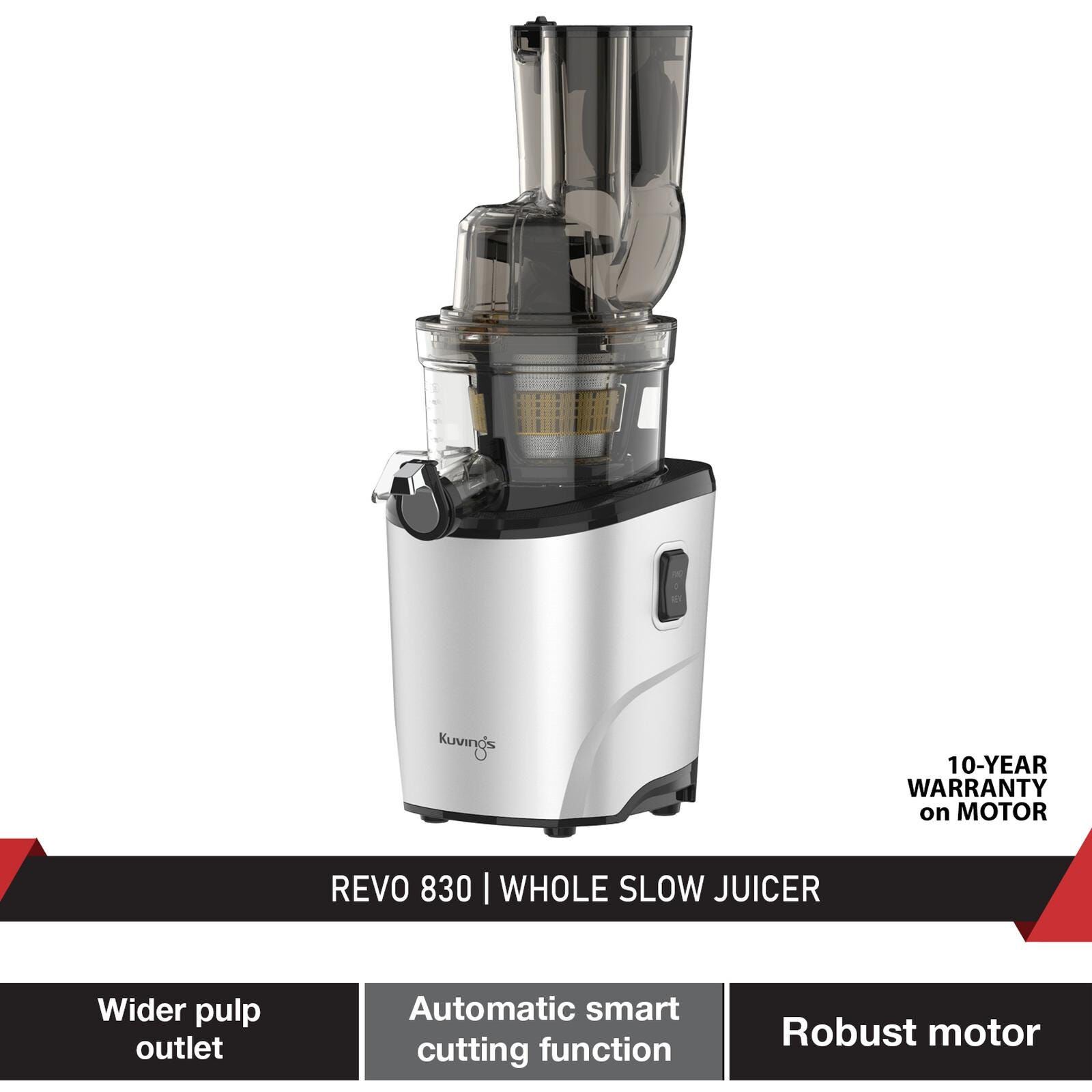 KUVINGS Whole Slow Juicer Revo 830 - Silver REVO 830