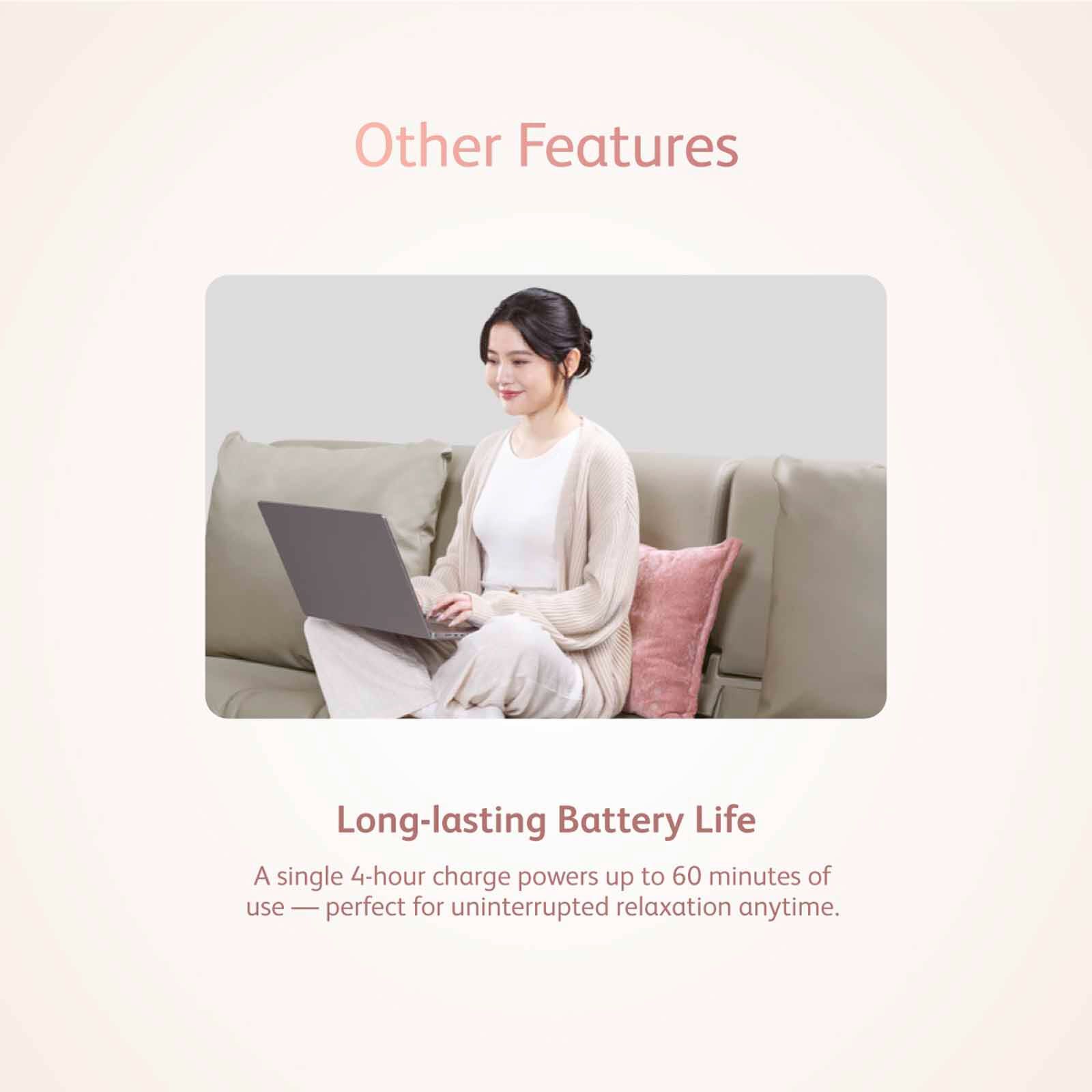 OSIM Upebble Foot Reflexology Massager + Ucozy Cushion (cream) Multi-functional Massage Cushion OS-3261 + OS-2252P-image 3