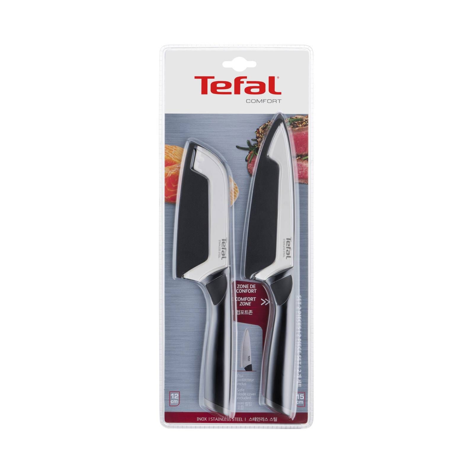 TEFAL Comfort Ss 2pc Knives Set 12cm Chef 15cm K221S2-image null
