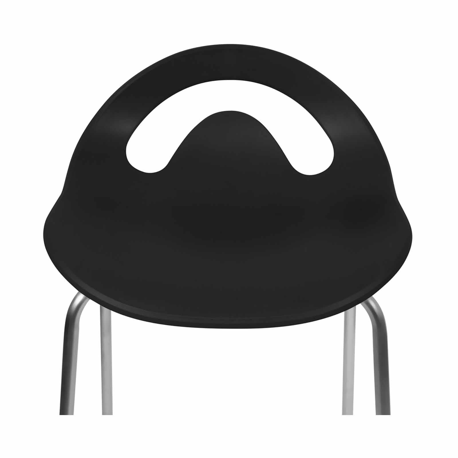 PHOENIX Cocktail High Bar Stool Moon Black47 X 46 X 96 H Cm COCKTAIL-image 6