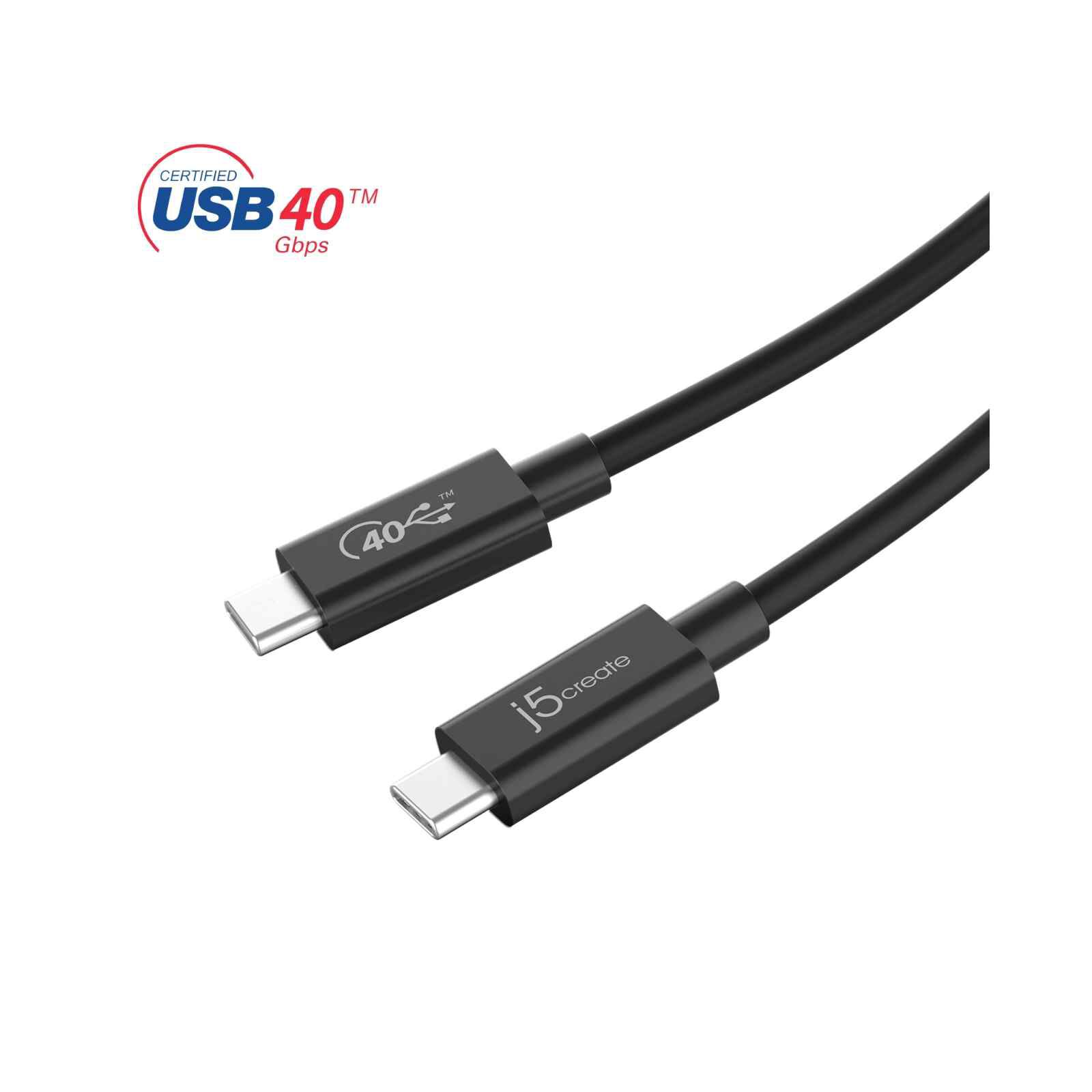 J5CREATE Full-featured Usb-c Cable (usb4 Gen 3) Display / Pd / Transfer (100w) JUC28L08-image 1