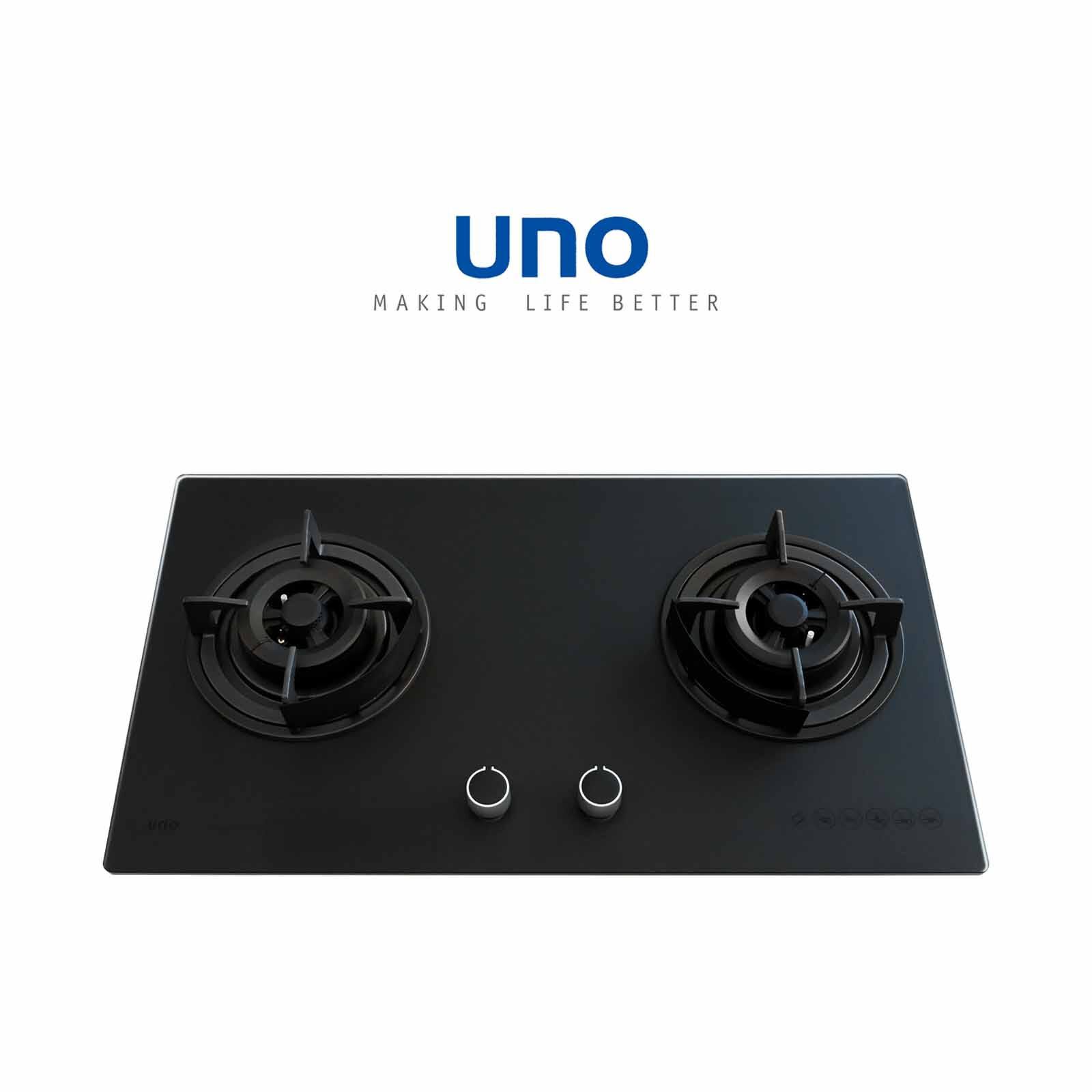 UNO 78cm 2-burner Tempered Glass Hob (exclude Installation) - Matte Black UG-7812TRSV MT/BK-image 1