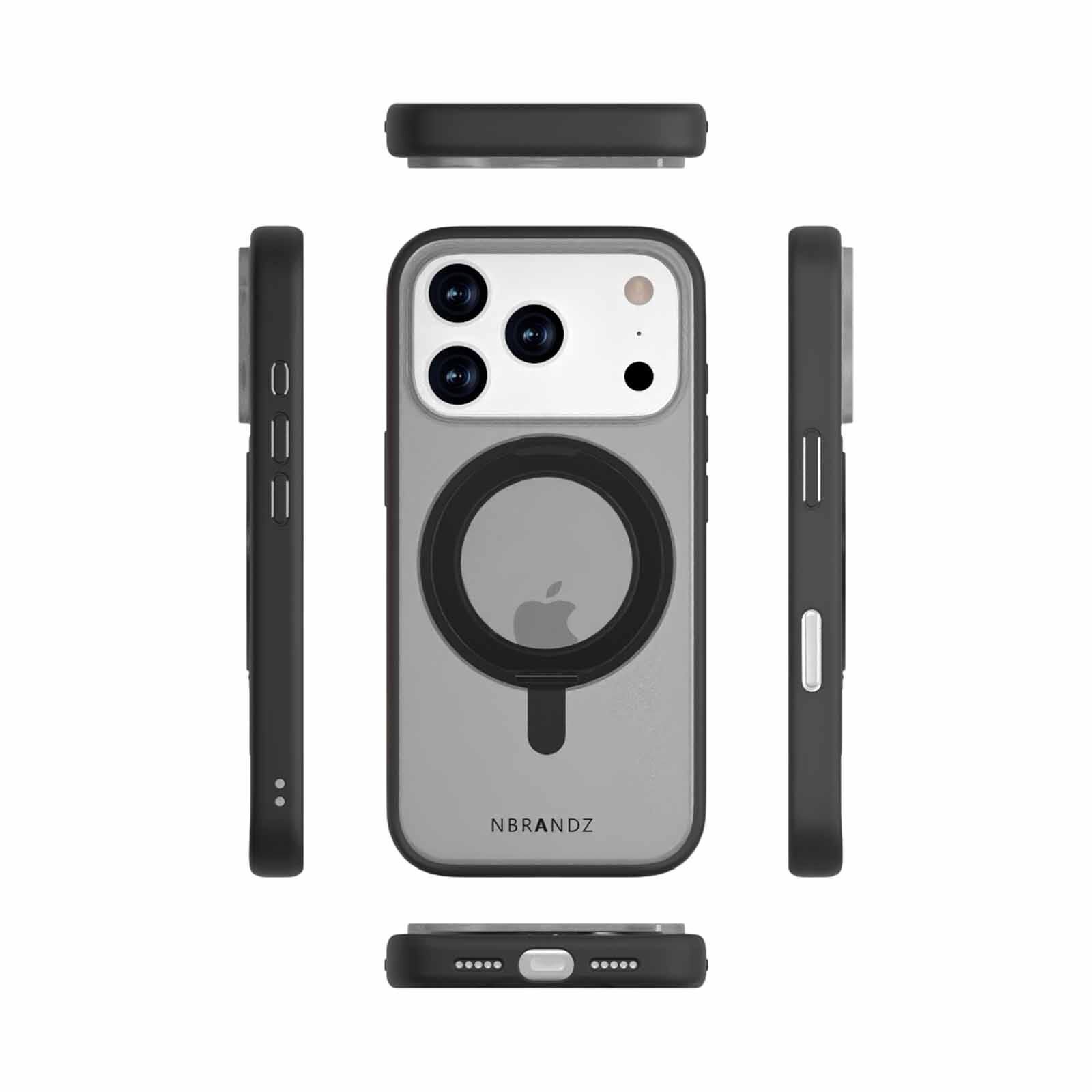 N.BRANDZ Mag360 Touch 360 Rotation Protective Case For Iphone 17 Pro-mattblack N-MAG360-IP17P-MB-image 1