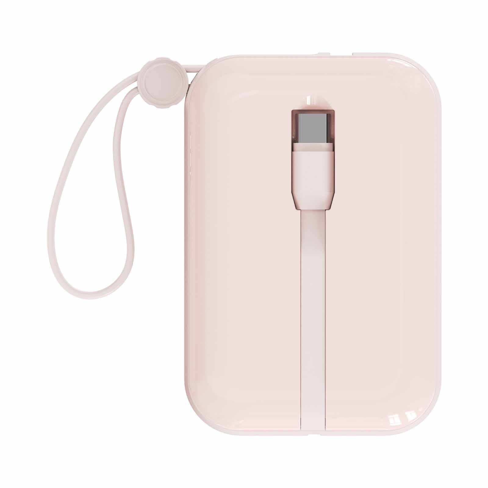 PHILIPS Powerbank 10000mah Super Mini Series With Cable 2c Pink DLP2228CP/00-image 2