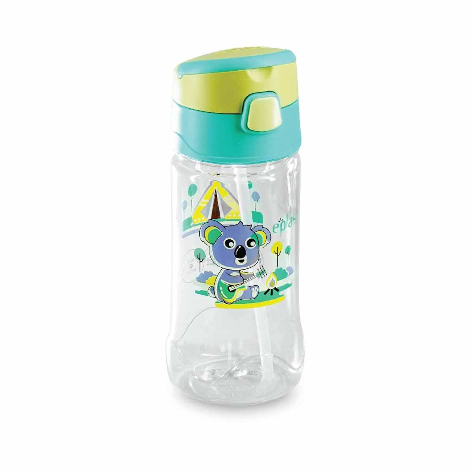 EPLAS Bpa One-touch Kid Bottles W/silicone Straw (450ml) -green EGQP-450