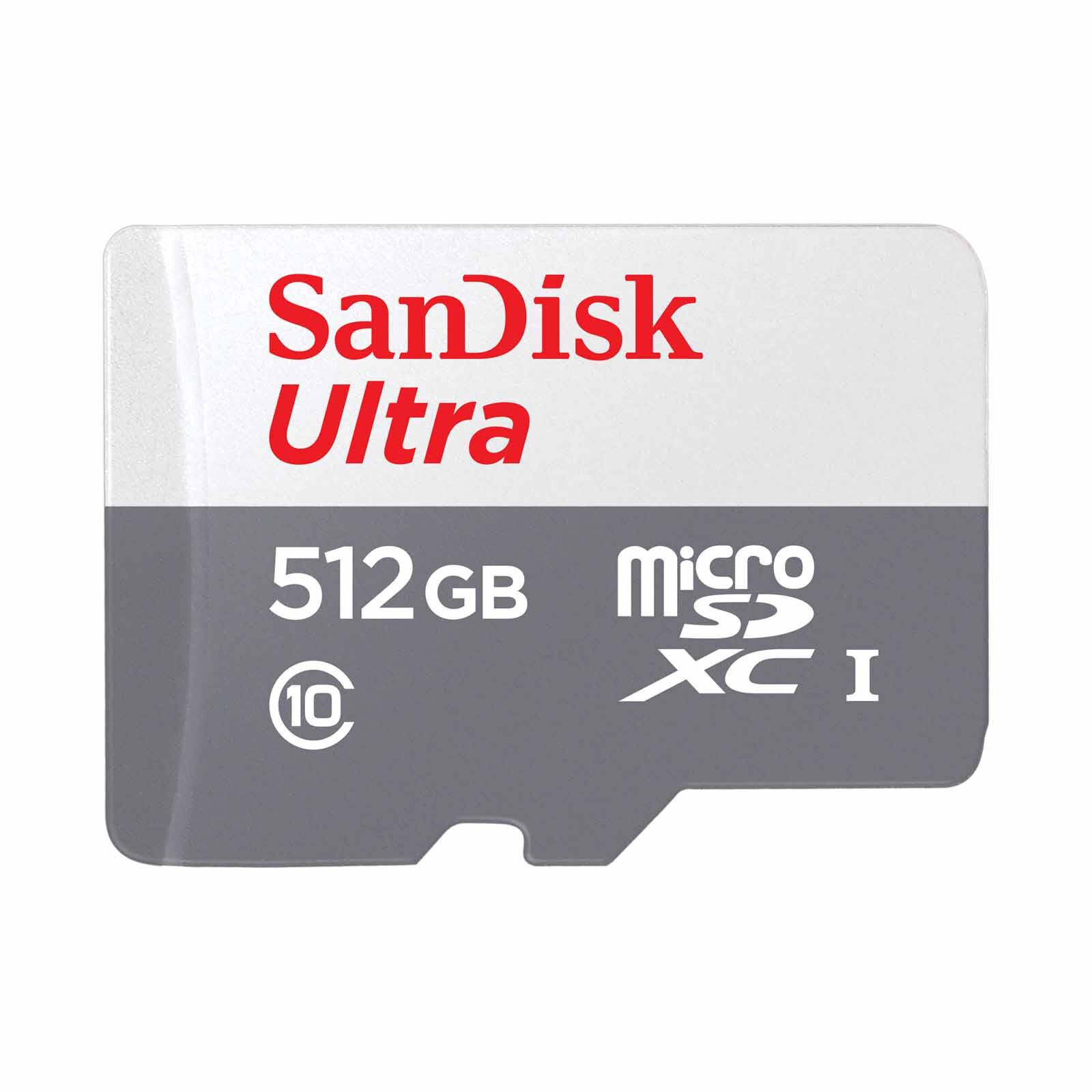SANDISK Ultra Microsdxc 512gb, C10, Uhs-1, 100mb/s R, 3x5 SDSQUNR-512G-GN3MN-image 1