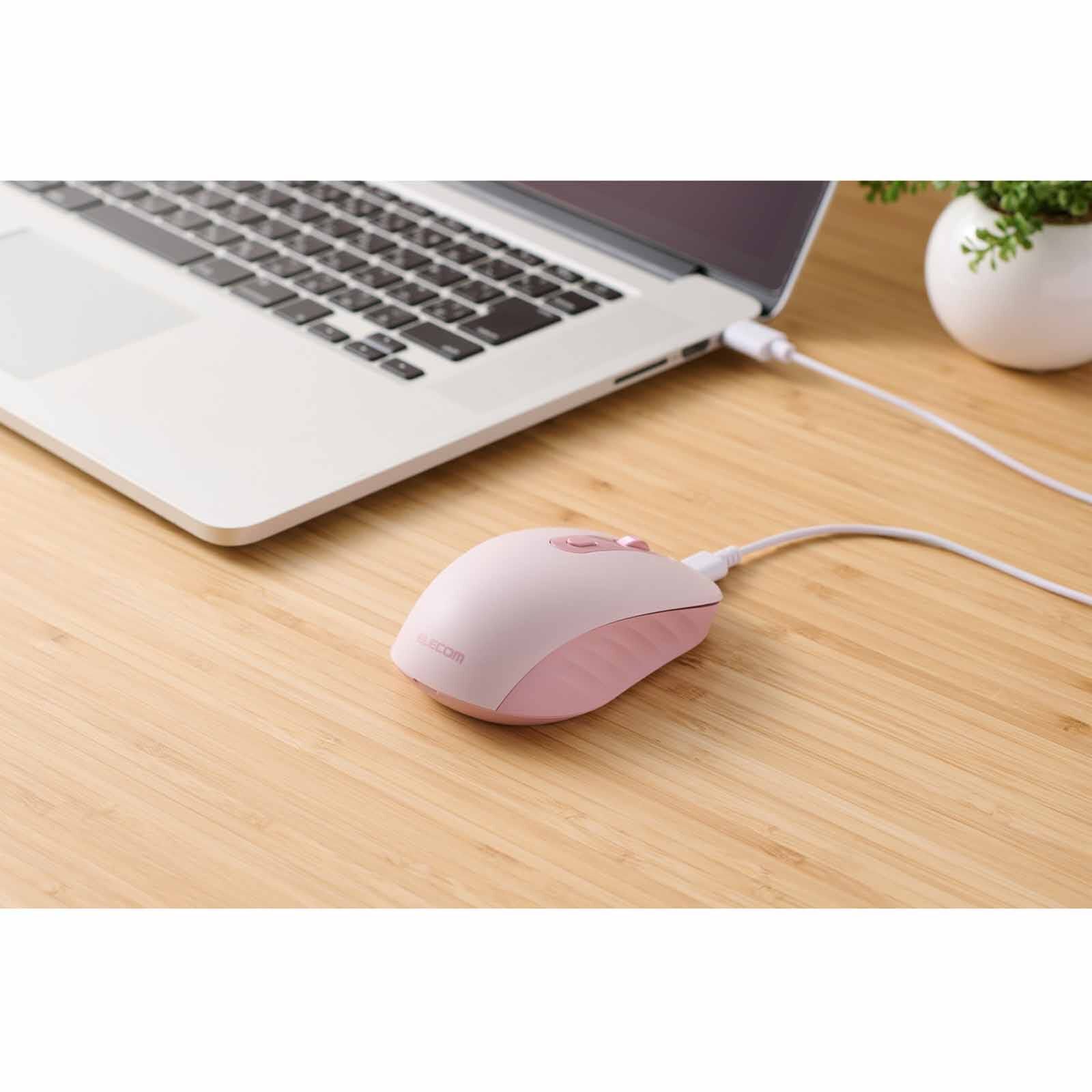 ELECOM 6 Btn Dual Mode Bt & Wless Rechargable Silent Mouse - Pink M-MY35MBSPN-G-image 5