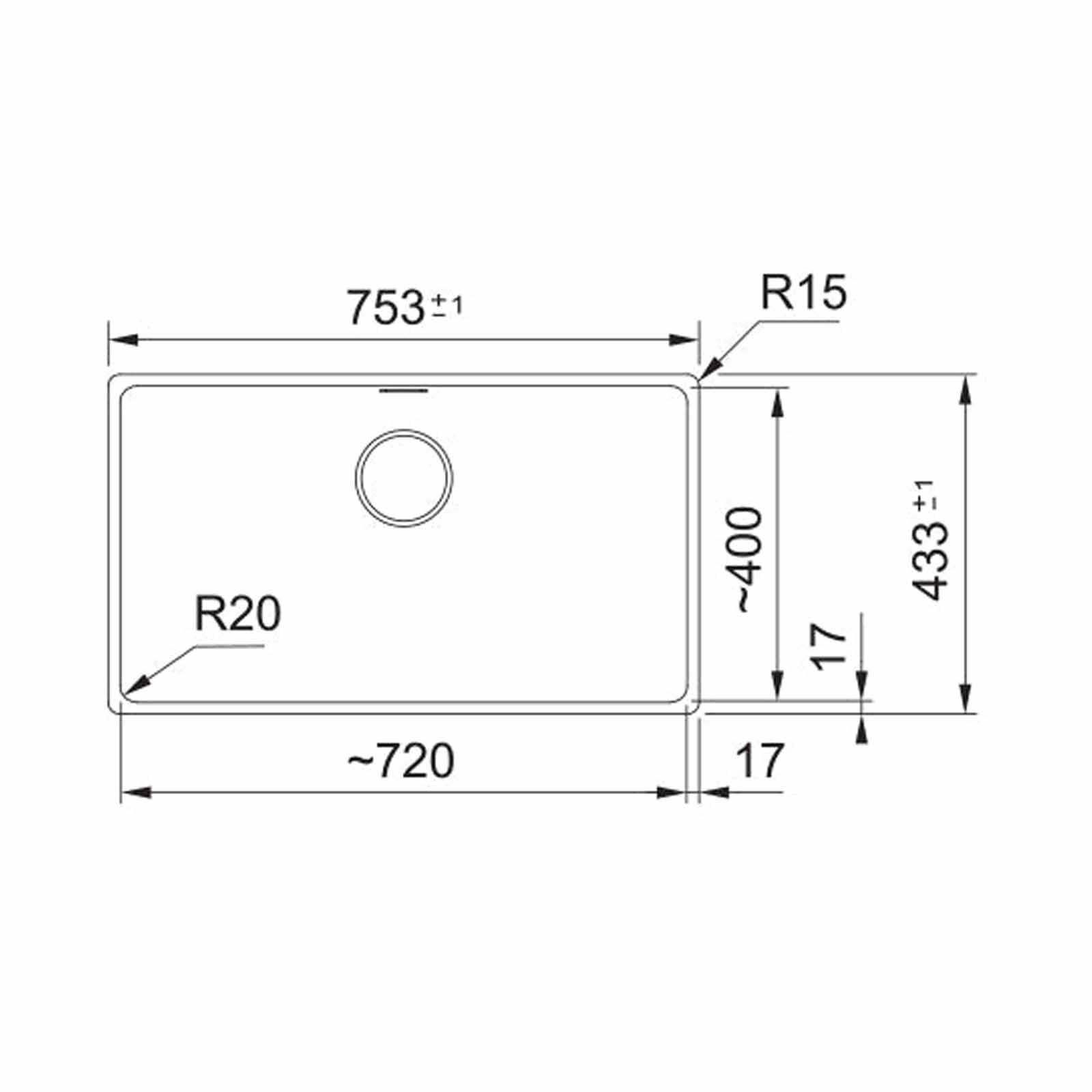 FRANKE Single Bowl Fragranite Kitchen Sink - Mrg 210-72 / 110-72-pl Platinum MARIS-image 4