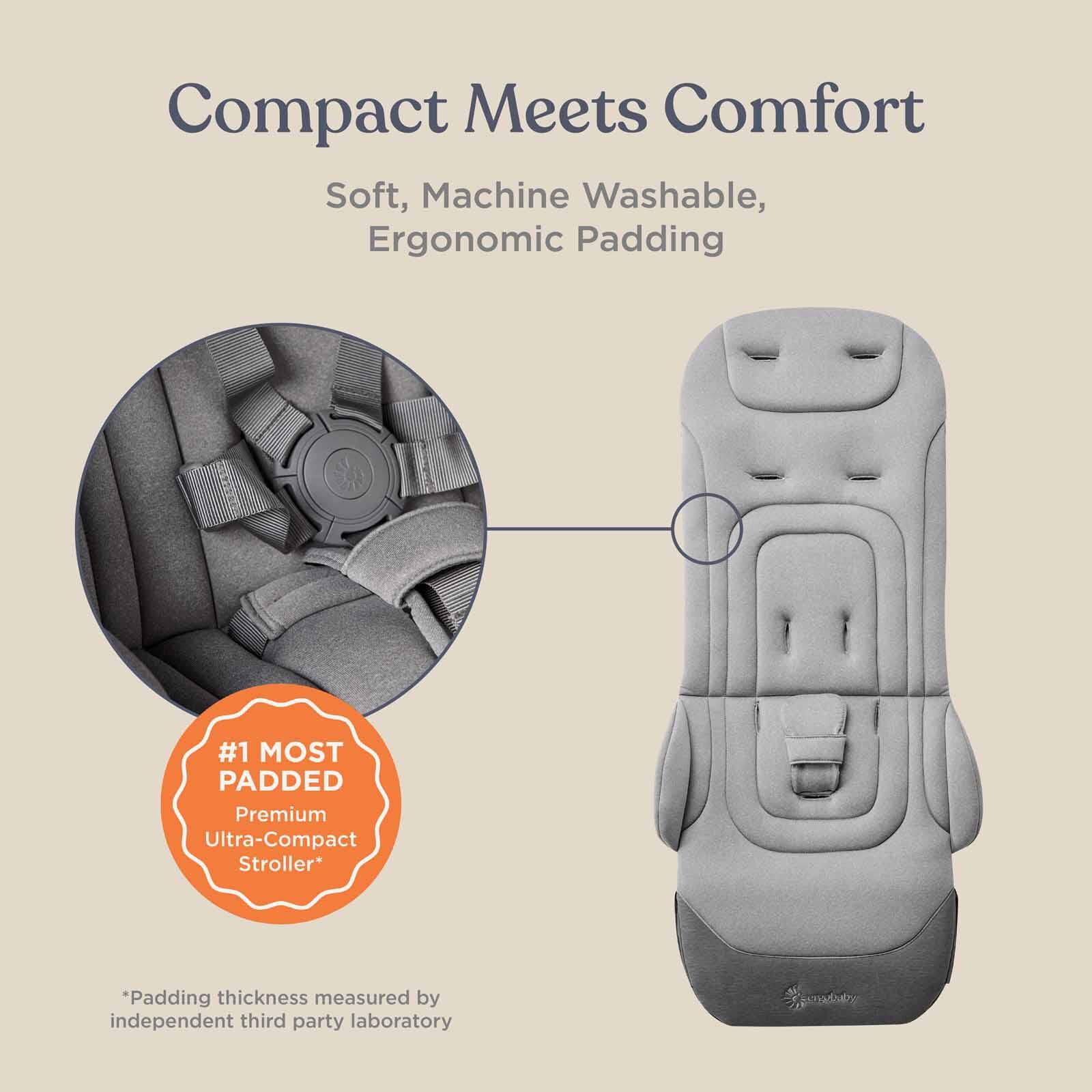 ERGOBABY Metro+ Deluxe Compact City Stroller - London Grey METROPDXLNGRY-image 3
