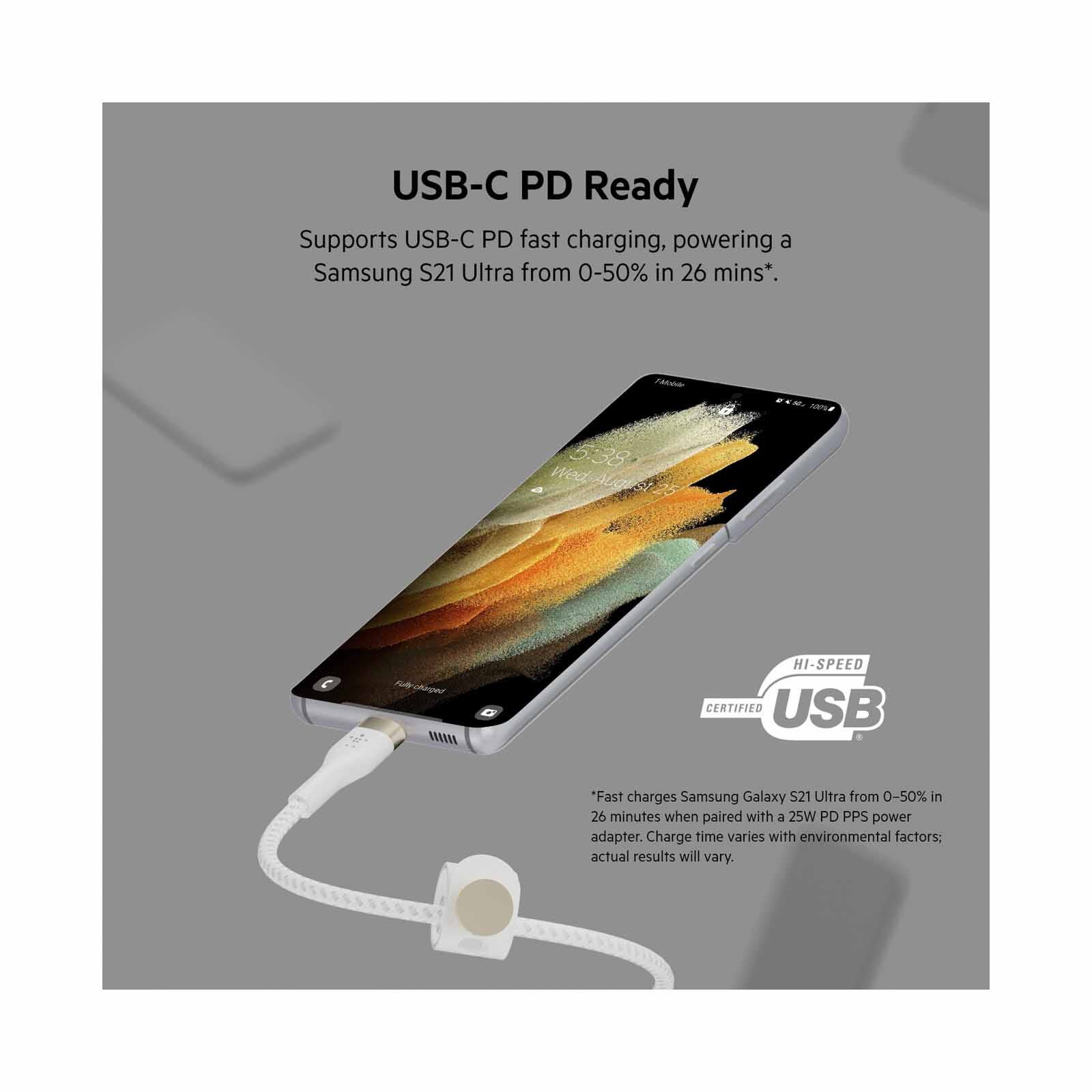 BELKIN Boostcharge Pro Flex Usb-c To Usb-c Cable 60w 1m White CAB011BT1MWH-image 7