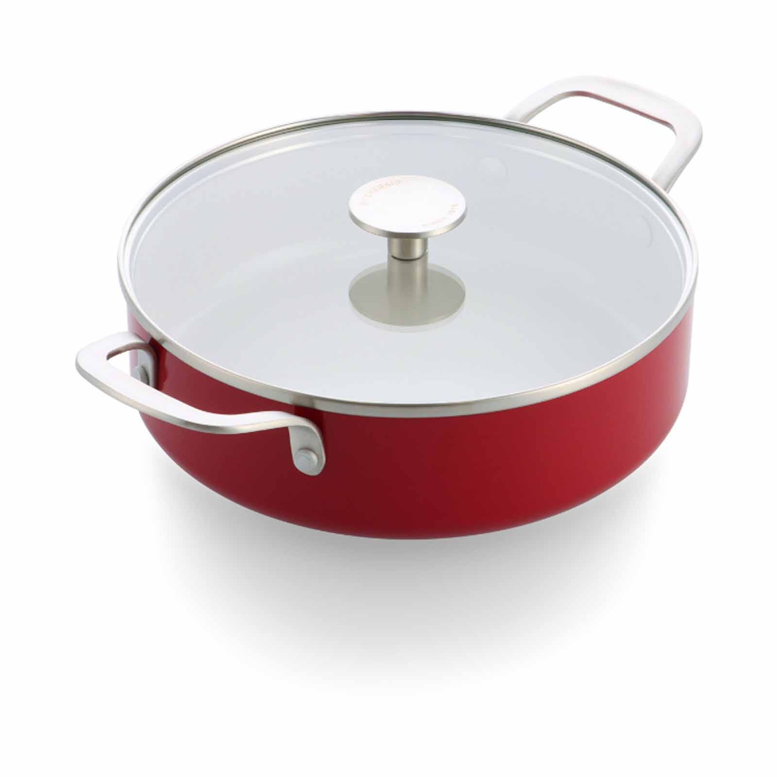 KITCHENAID Aluminium 28cm Covered Skillet - Empire Red KAAM082328-image null