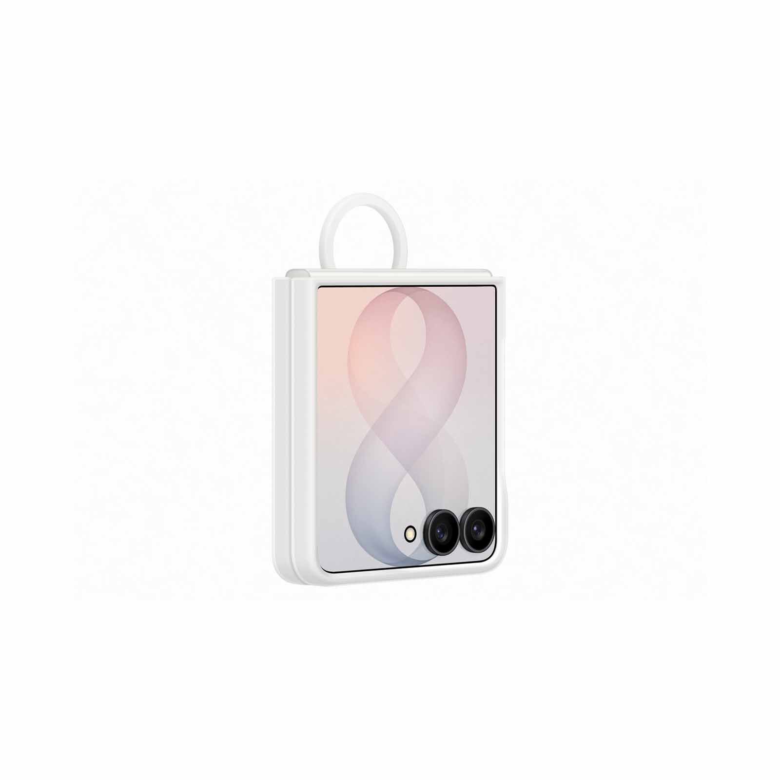 SAMSUNG Galaxy Z Flip8 Silicone Ring Magnet Case Cream EF-EF776CWEGWW-image 4