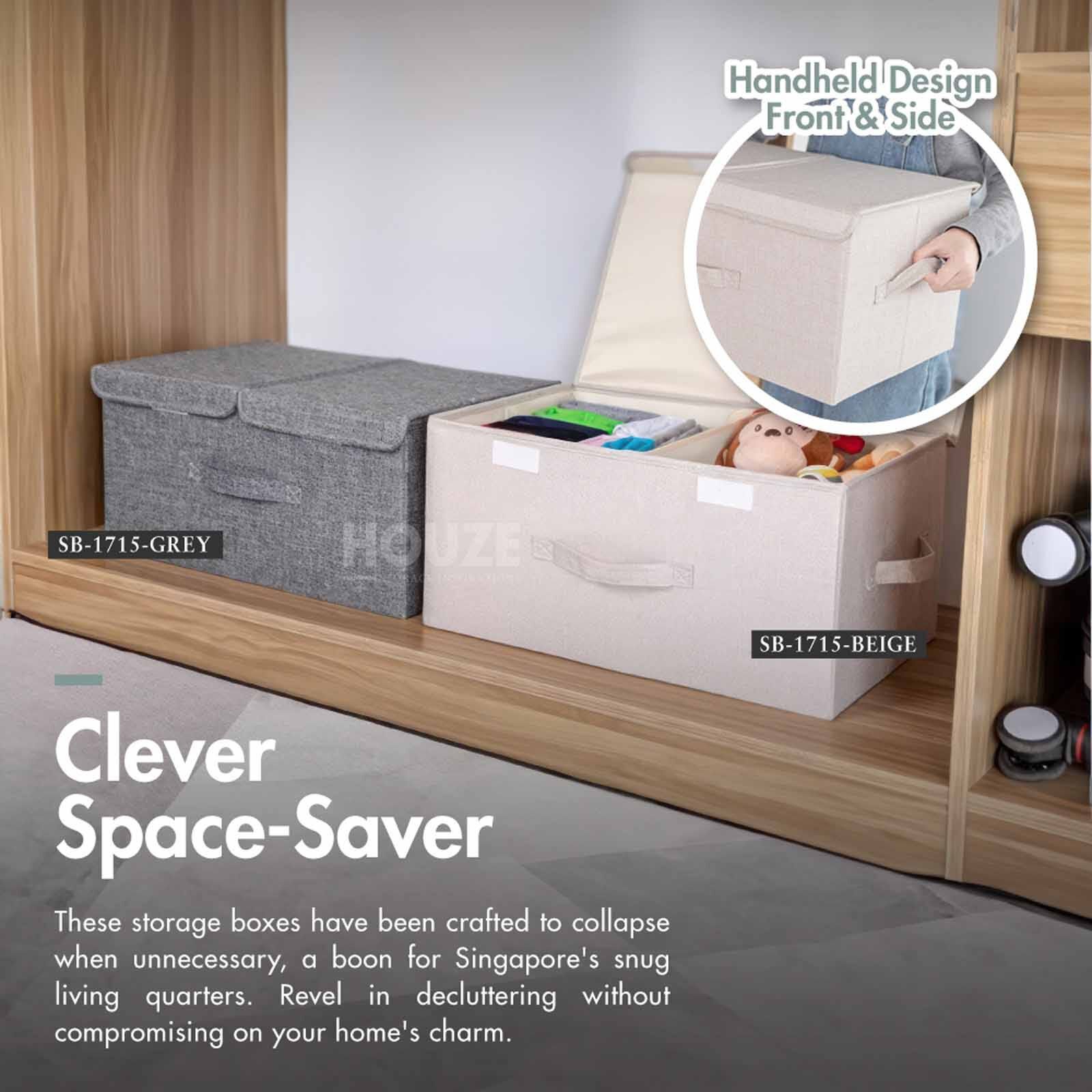 LAVA Storage Box With Double Open Lid (l) - Beige SB-1715-BEIGE-image 4