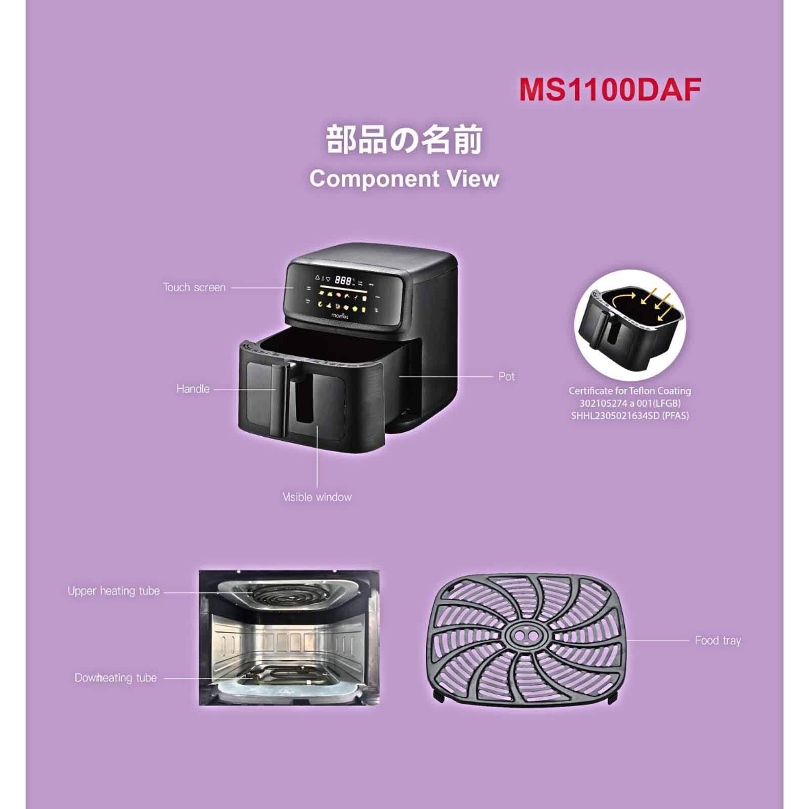 MORRIES 10l Digital Air Fryer MS-1100DAF-image 3