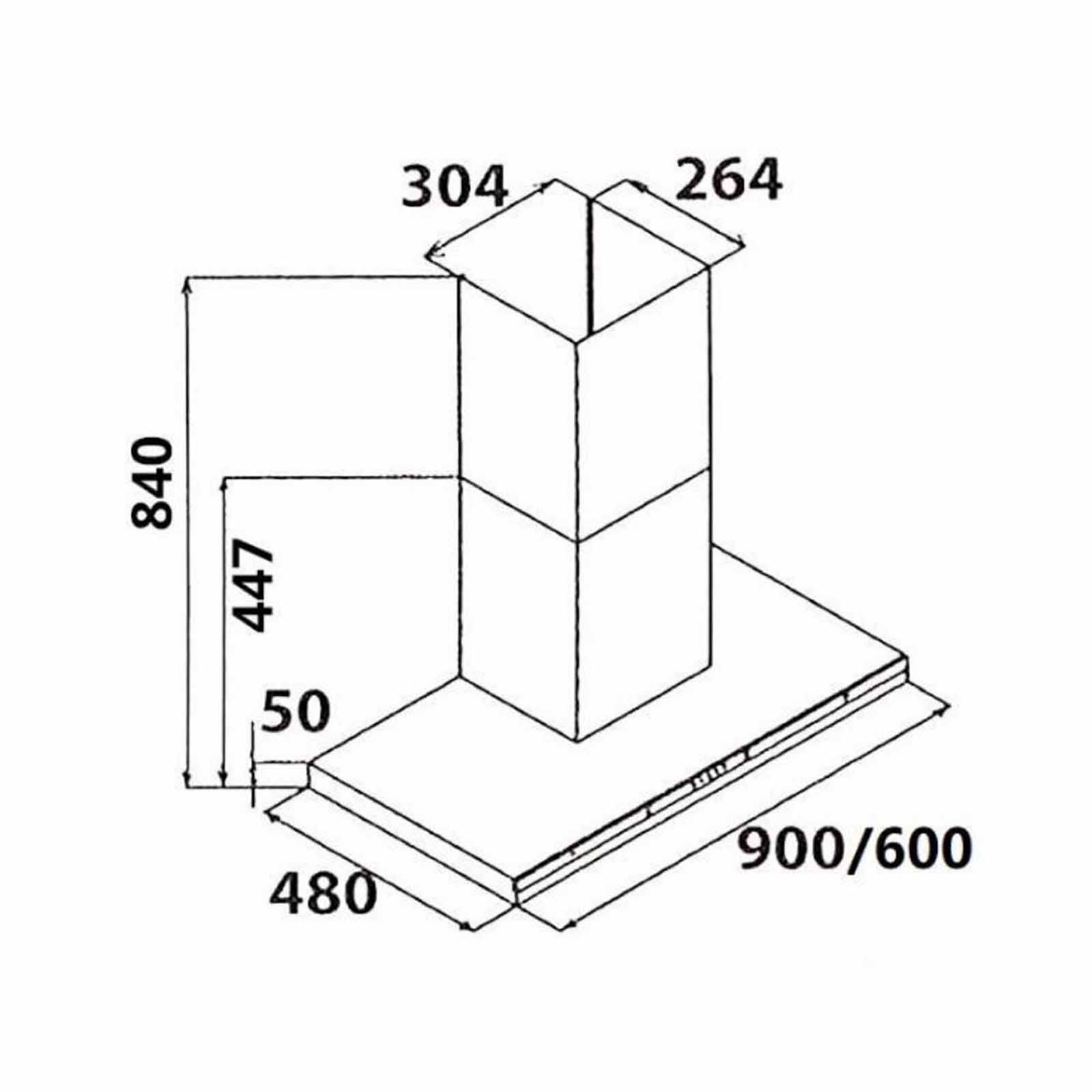 TECNO Chimney Hood (60cm) Full Black (exclude Installation) KA2238BK-image 2