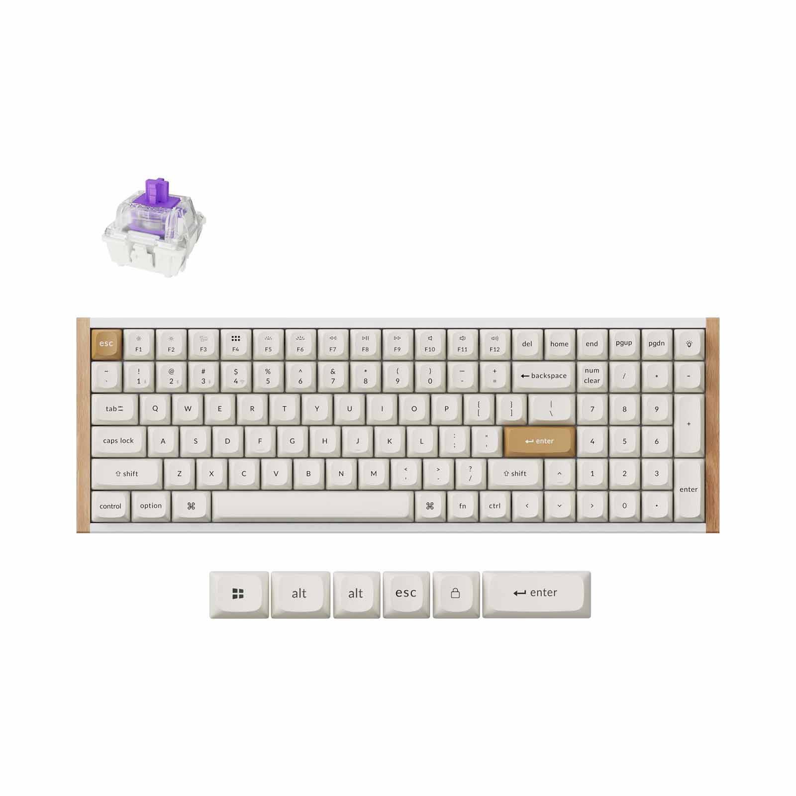 KEYCHRON K4 He Wireless Magnetic Switch Custom Keyboard, 96% 104 Key, White Full Assembled, Rgb, Hot-swap, Ha KYCN-K4H-Q1-image 1