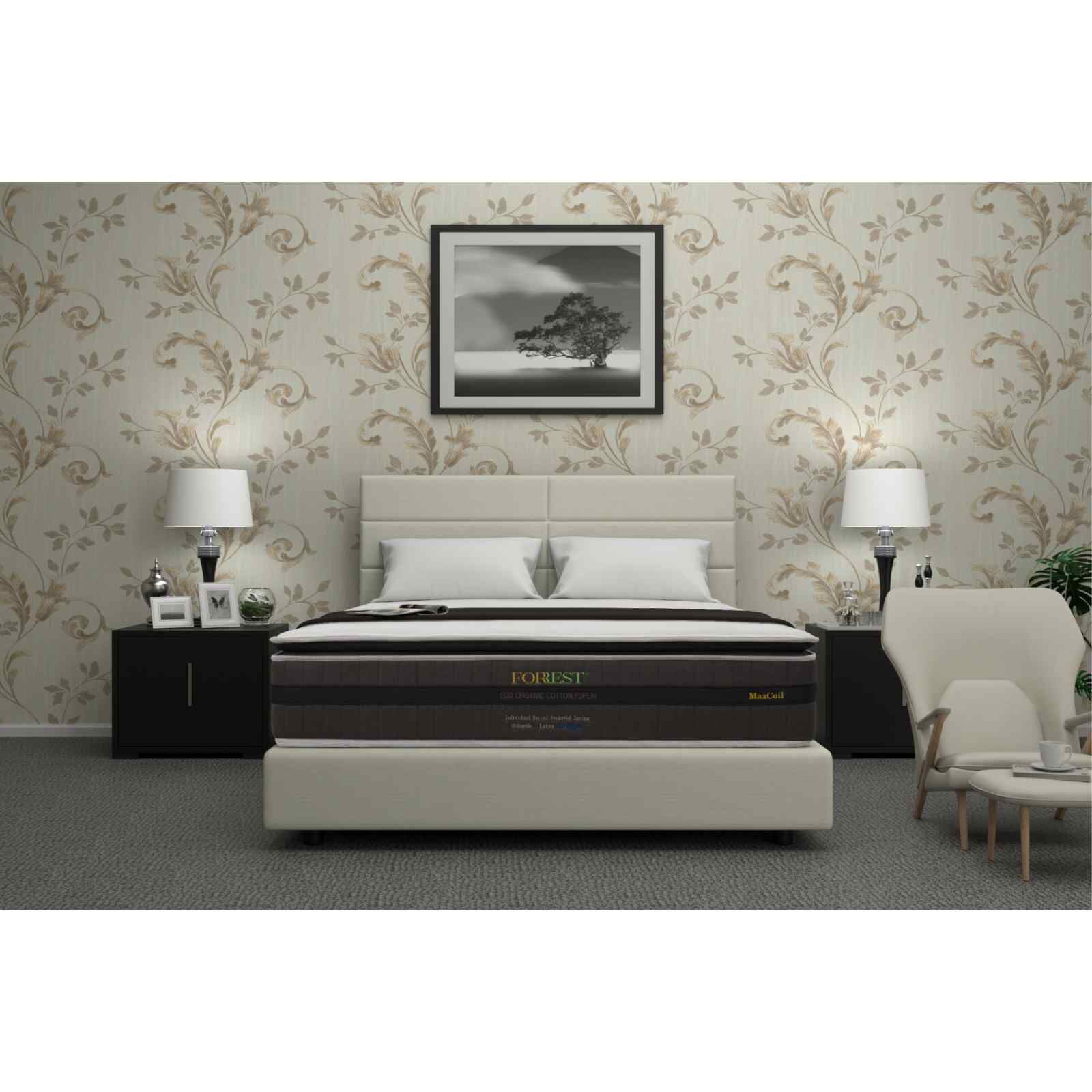 MAXCOIL Super Single Mattress ECO ORGANIC COTTON POPLIN-image 4