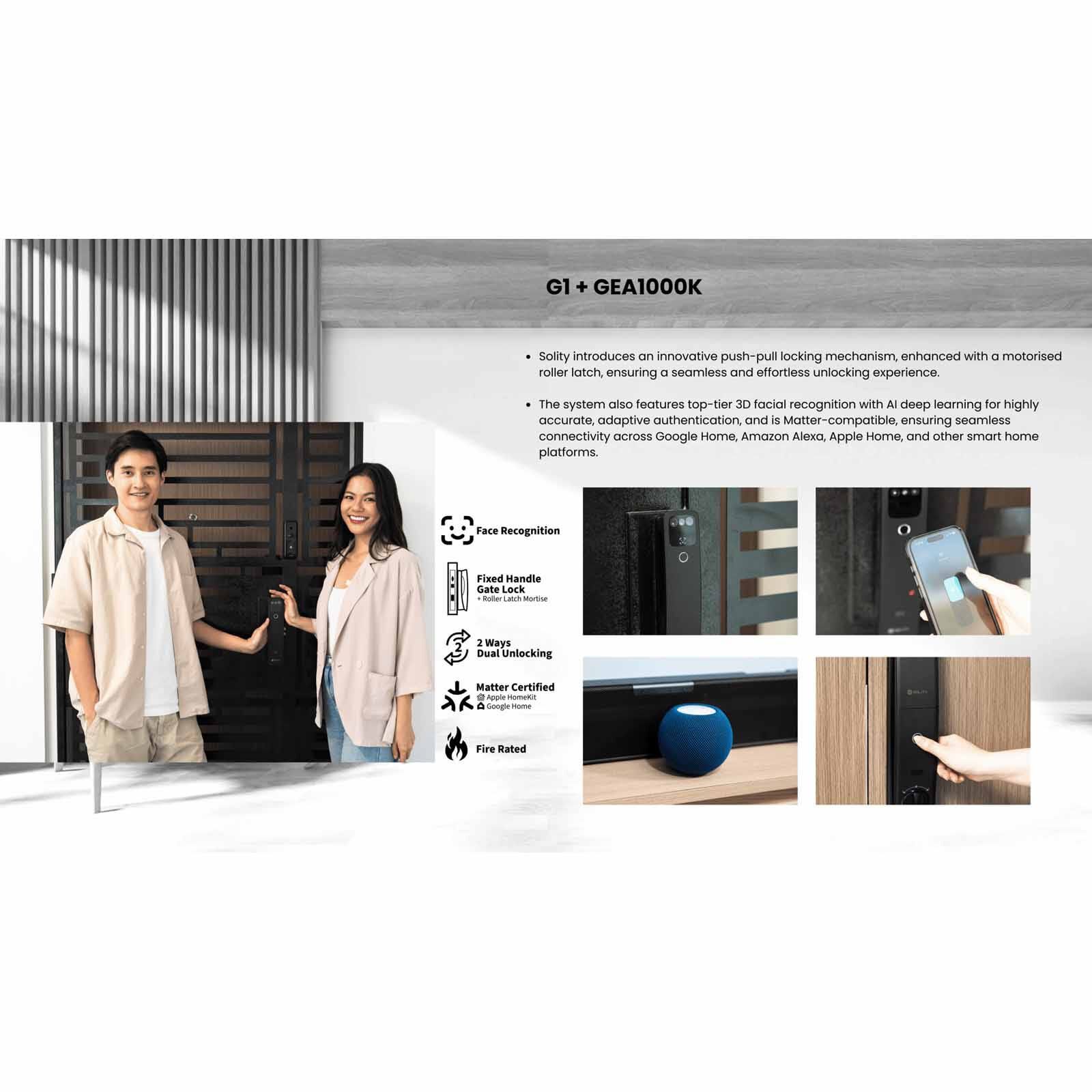 SOLITY Facial Recognition Push Pll Gate Lock Bundle G1 BUNDLE-image 8