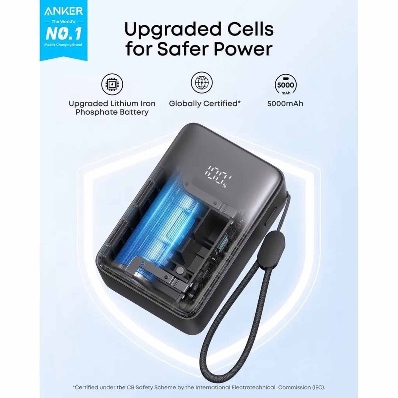 ANKER Zolo Powerbank 5000mah 15w Fast Charging Compact Portable Charger A110KH11-image 3