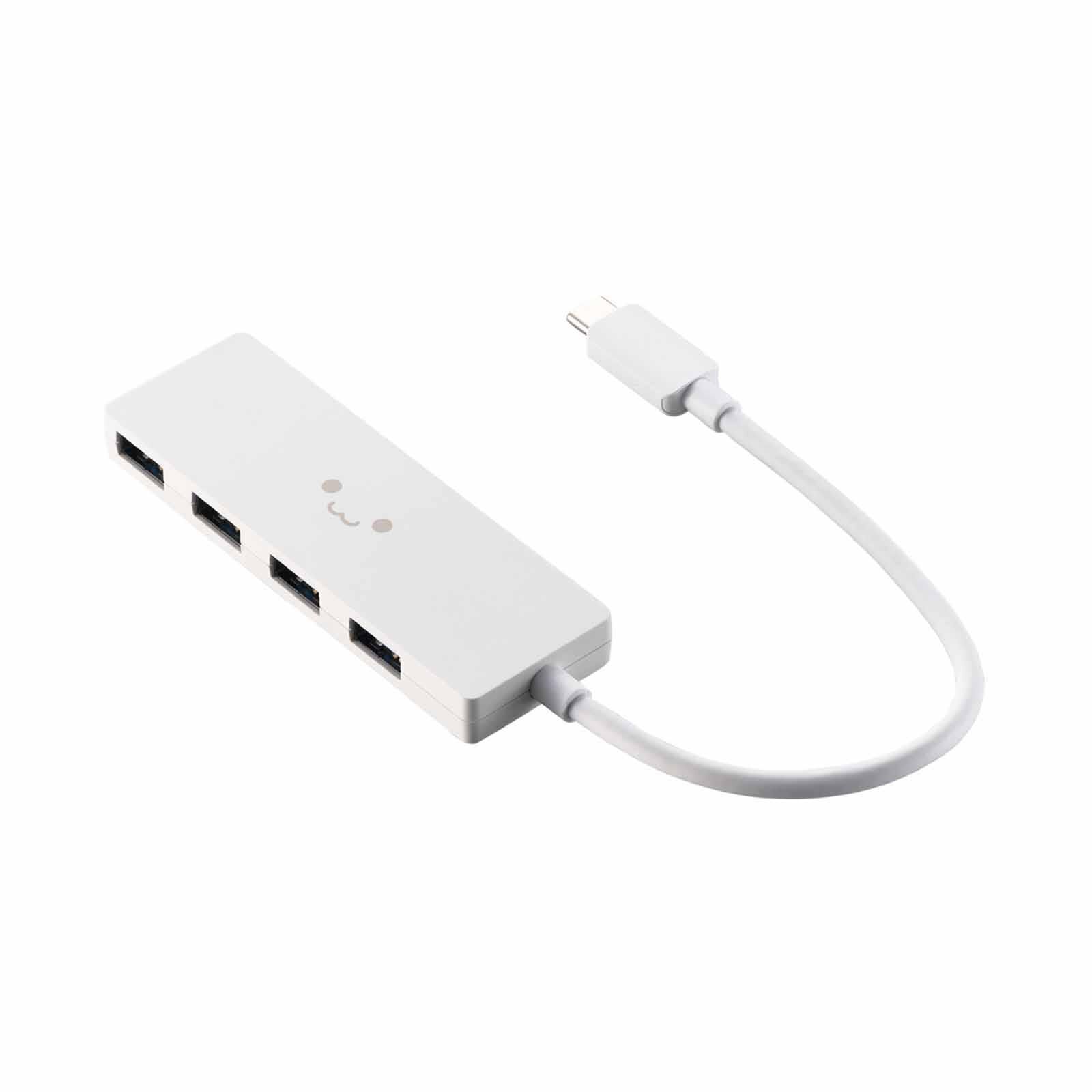 ELECOM Usb C 4 Ports Usb 5gbps(usb3.2 Gen1) Wf U3HC-H040WF-image 1