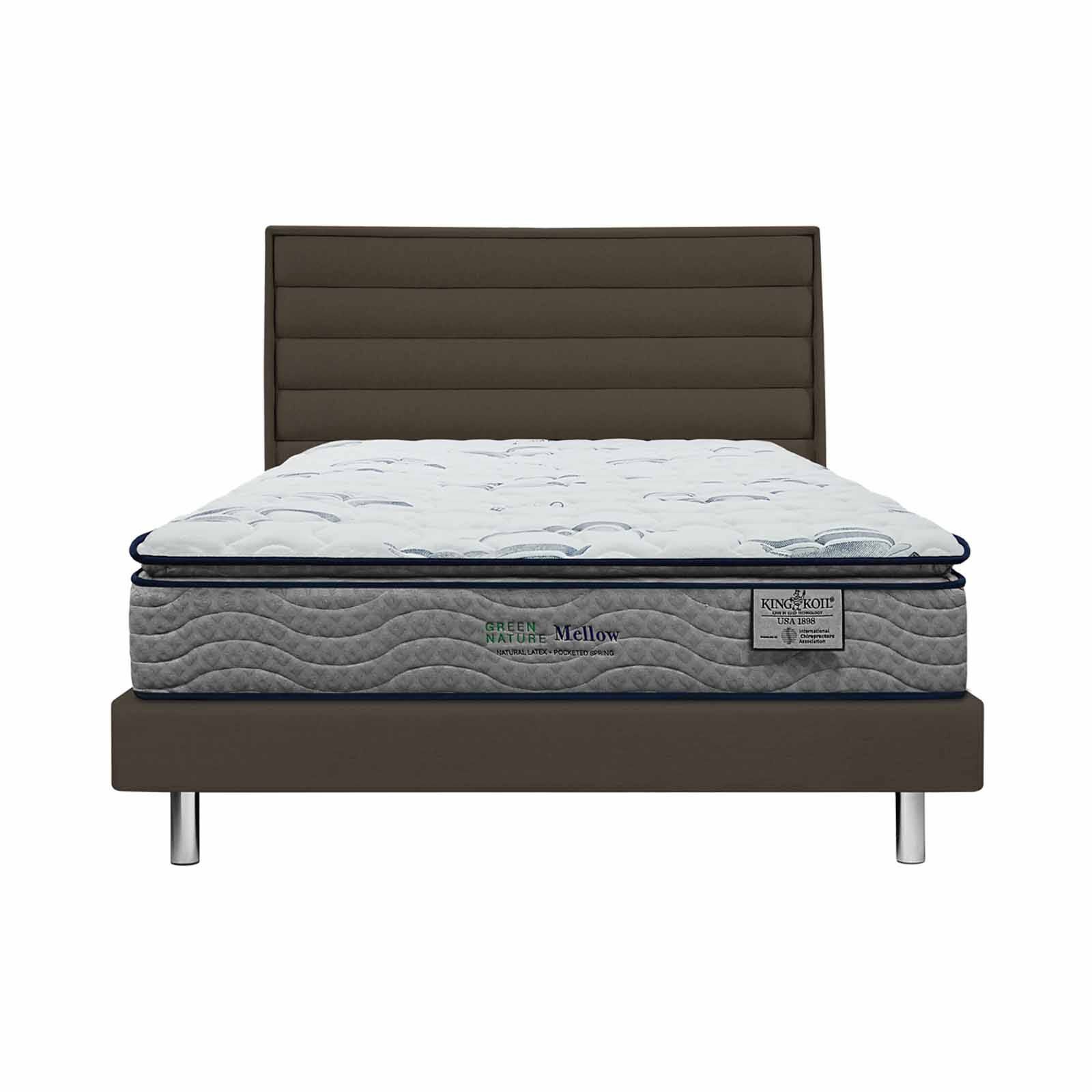 KINGKOIL Single Size Mattress W/bedframe And Headboard GREEN NATURE MELLOW