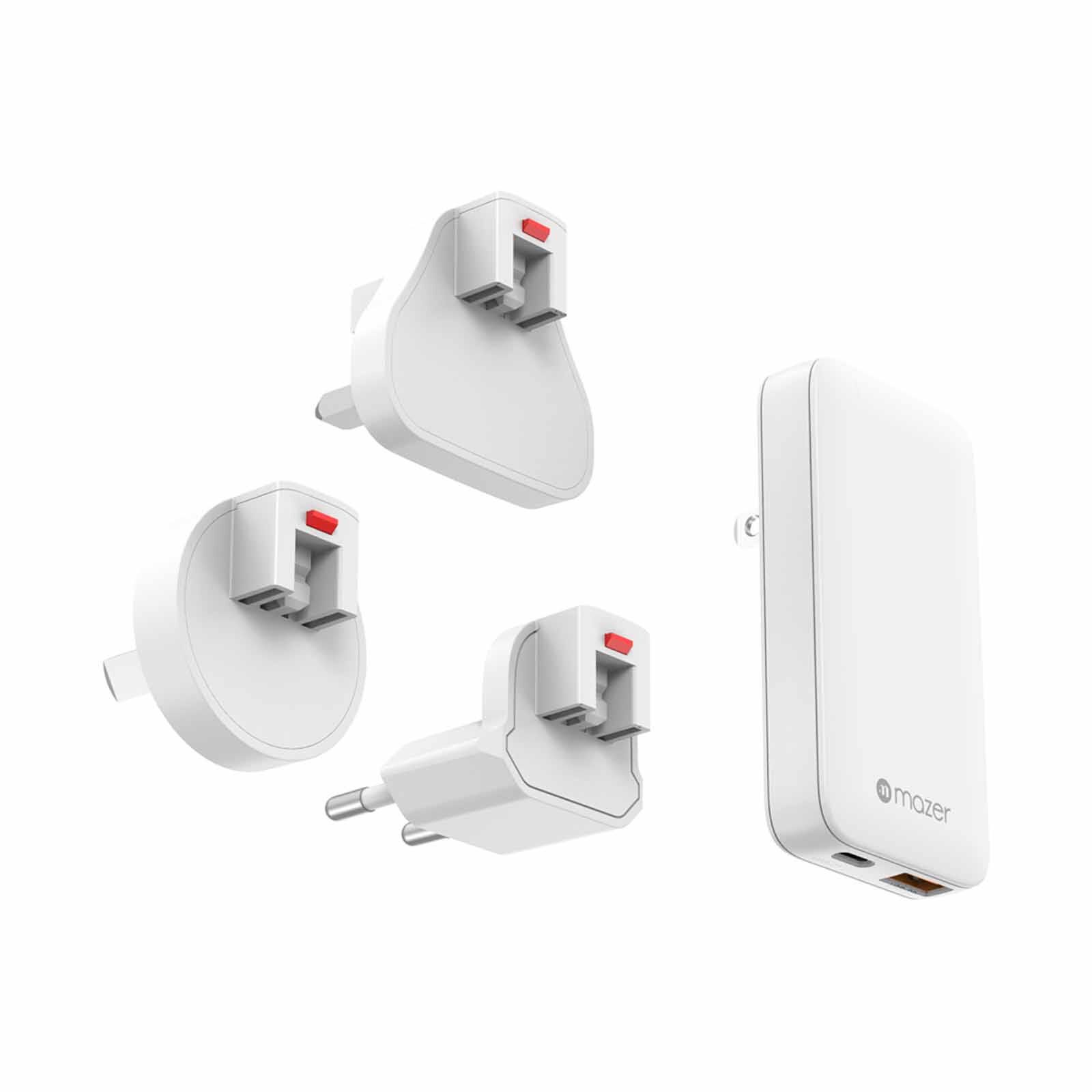 MAZER Prestigegan Pd65w 1c1a With Travel Plugs - White M-G65SLIM-WH